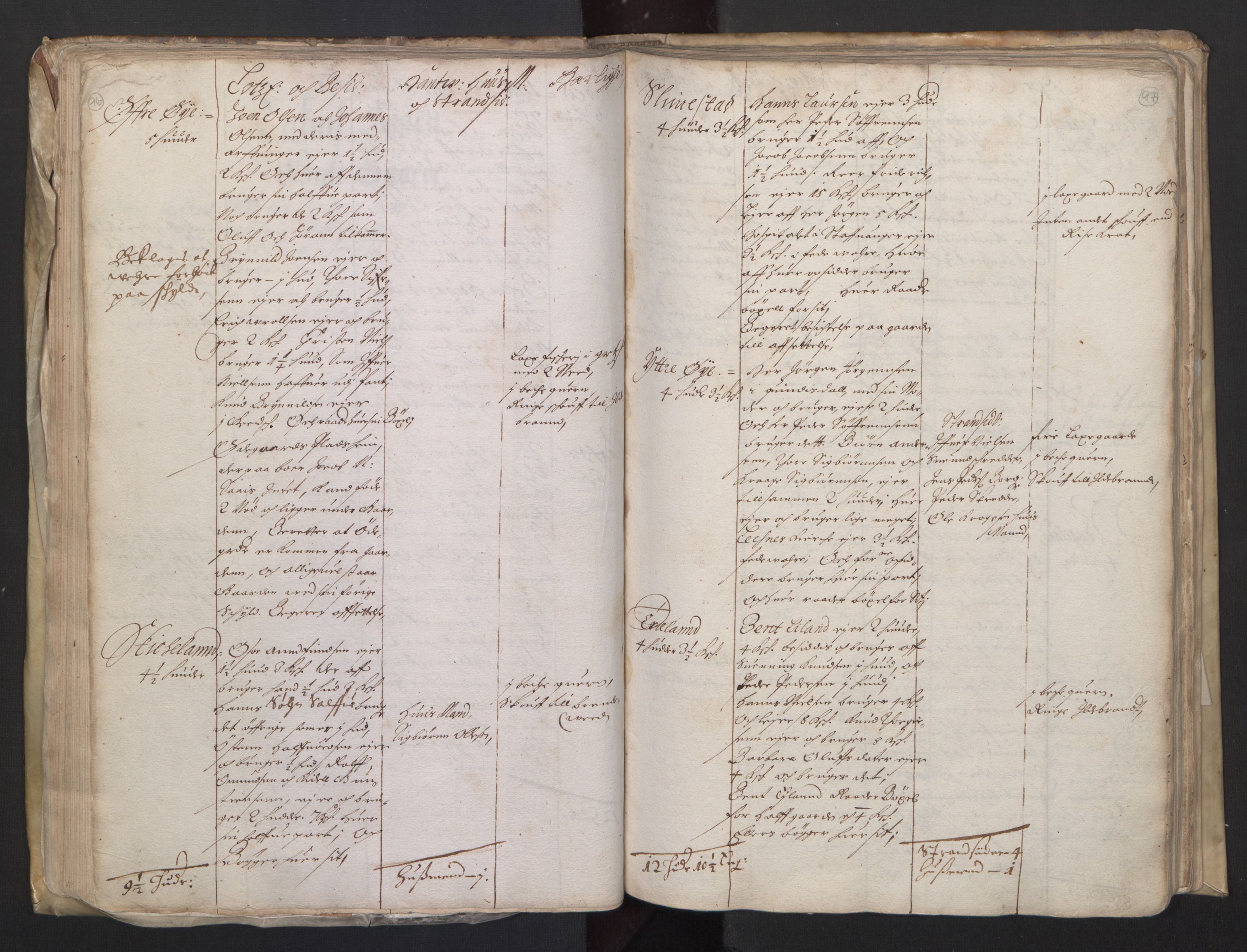 Rentekammeret inntil 1814, Realistisk ordnet avdeling, AV/RA-EA-4070/L/L0020/0004: Agder lagdømme: / Alminnelig jordebok. Lista len, 1661, p. 96-97