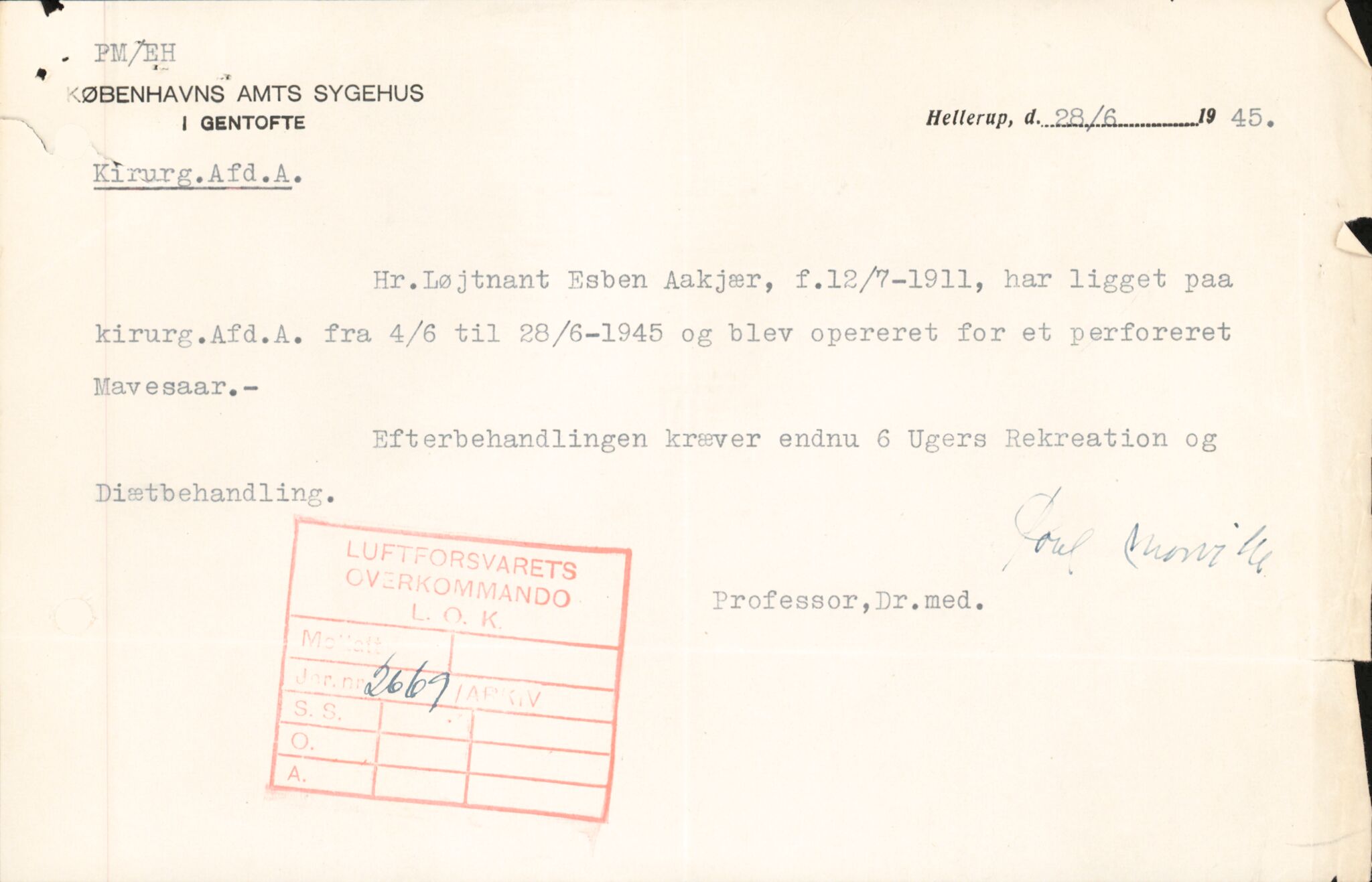 Forsvaret, Forsvarets overkommando/Luftforsvarsstaben, AV/RA-RAFA-4079/P/Pa/L0028: Personellpapirer, 1911, p. 386