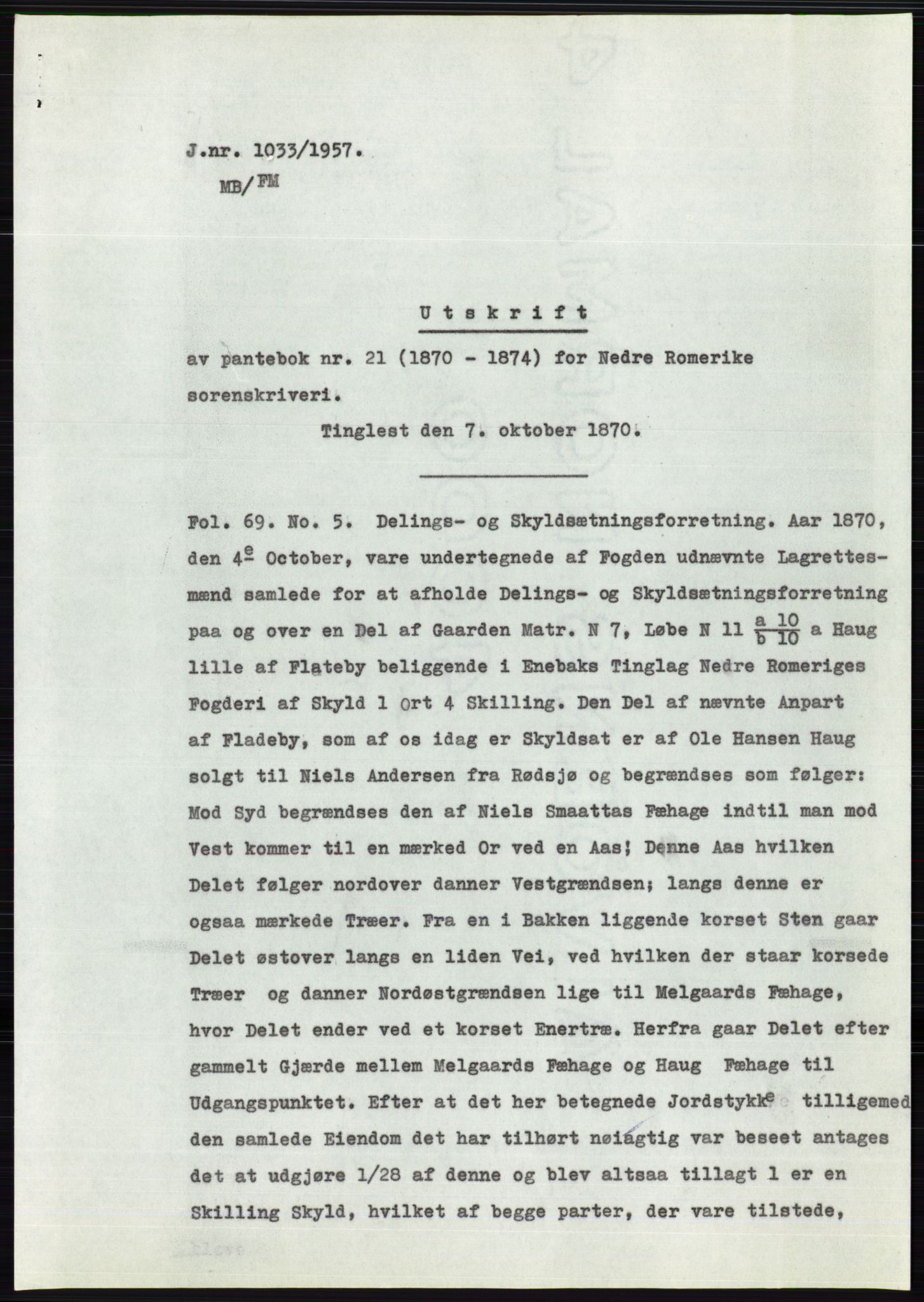 Statsarkivet i Oslo, SAO/A-10621/Z/Zd/L0007: Avskrifter, j.nr 804-1436/1957, 1957, p. 180