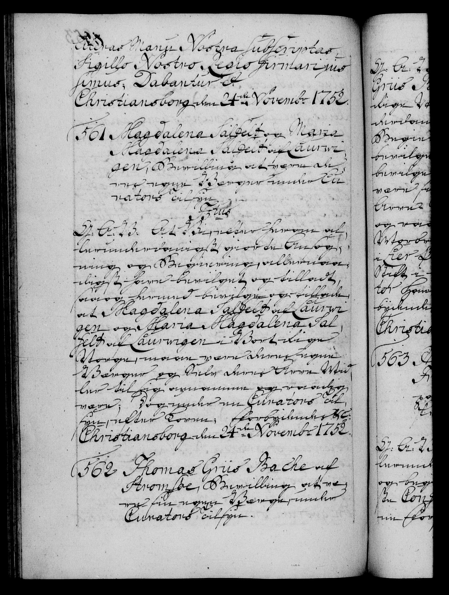 Danske Kanselli 1572-1799, AV/RA-EA-3023/F/Fc/Fca/Fcaa/L0037: Norske registre, 1751-1752, p. 853b