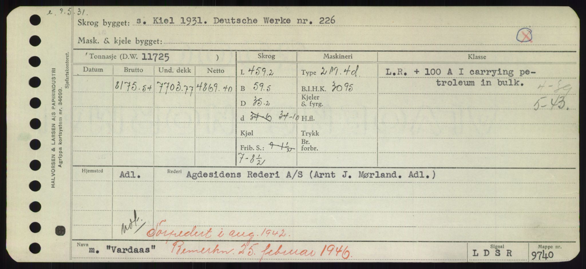 Sjøfartsdirektoratet med forløpere, Skipsmålingen, RA/S-1627/H/Hd/L0040: Fartøy, U-Ve, p. 361