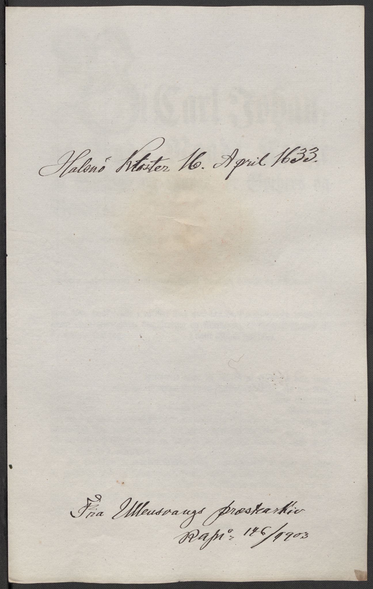 Riksarkivets diplomsamling, AV/RA-EA-5965/F15/L0037: Prestearkiv - Hordaland, 1577-1733, p. 40