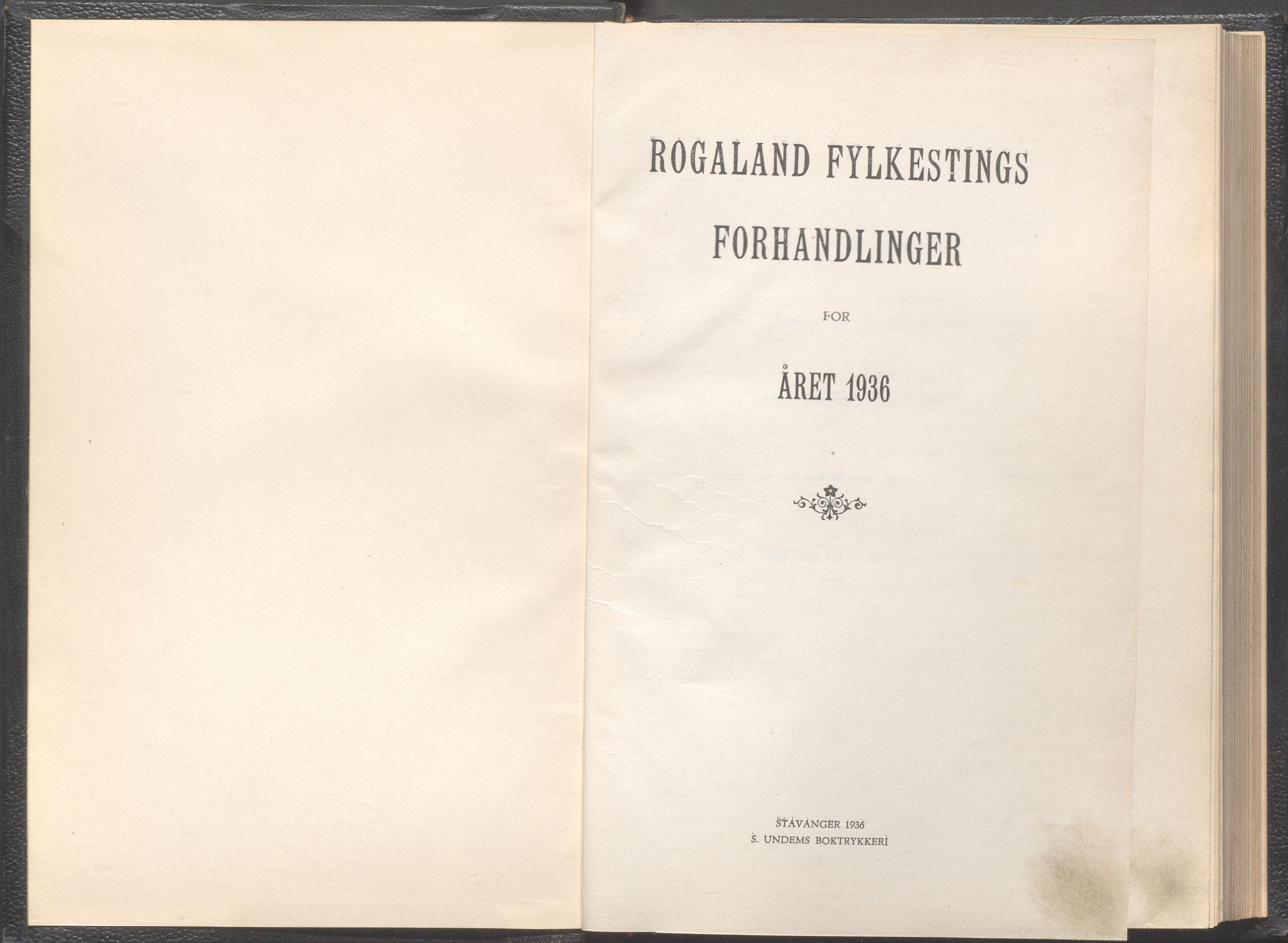 Rogaland fylkeskommune - Fylkesrådmannen , IKAR/A-900/A/Aa/Aaa/L0055: Møtebok , 1936