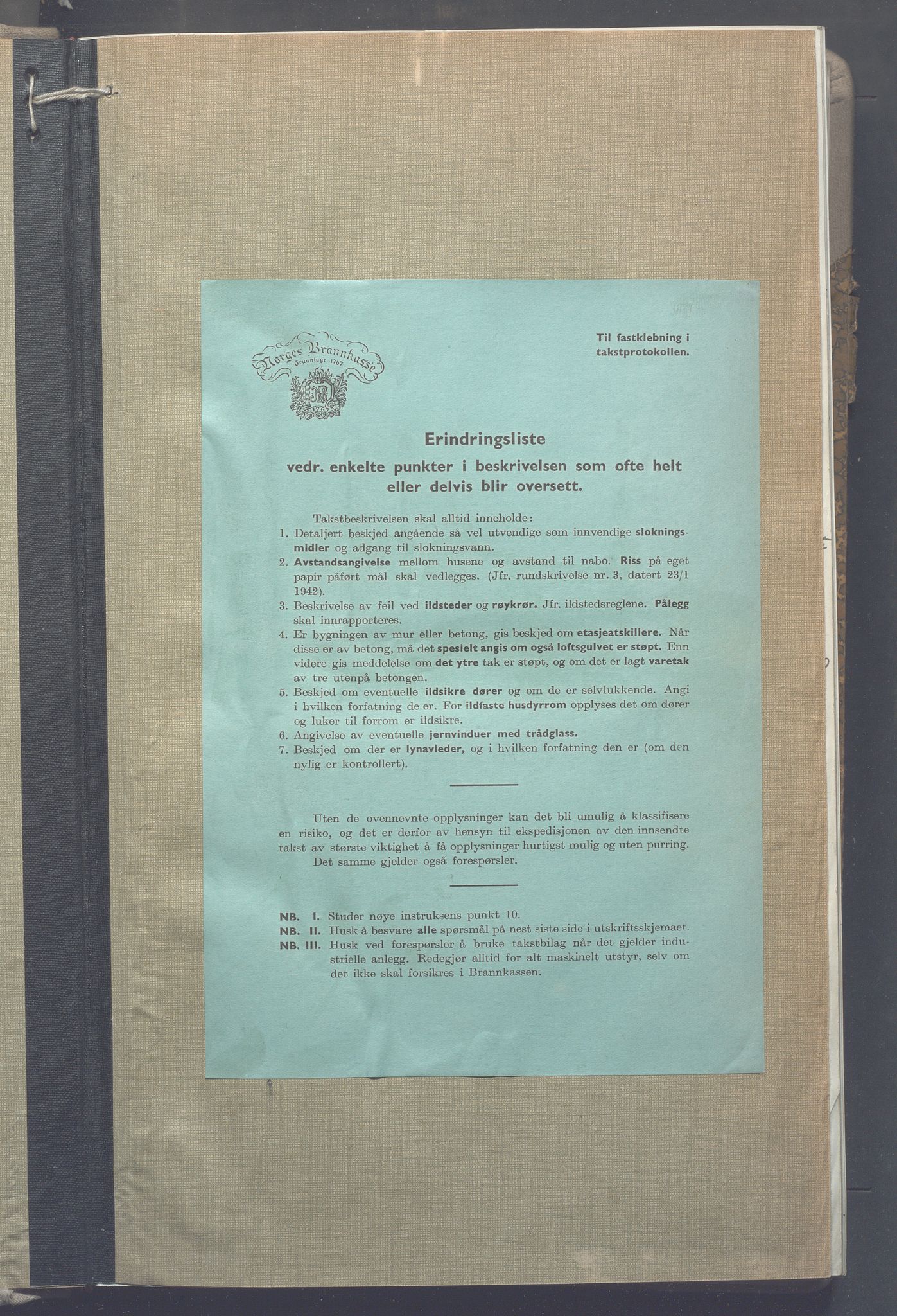 Lensmennene i Aker, OBA/A-10133/F/Fa/L0031: Branntakstprotokoll, 1944-1946