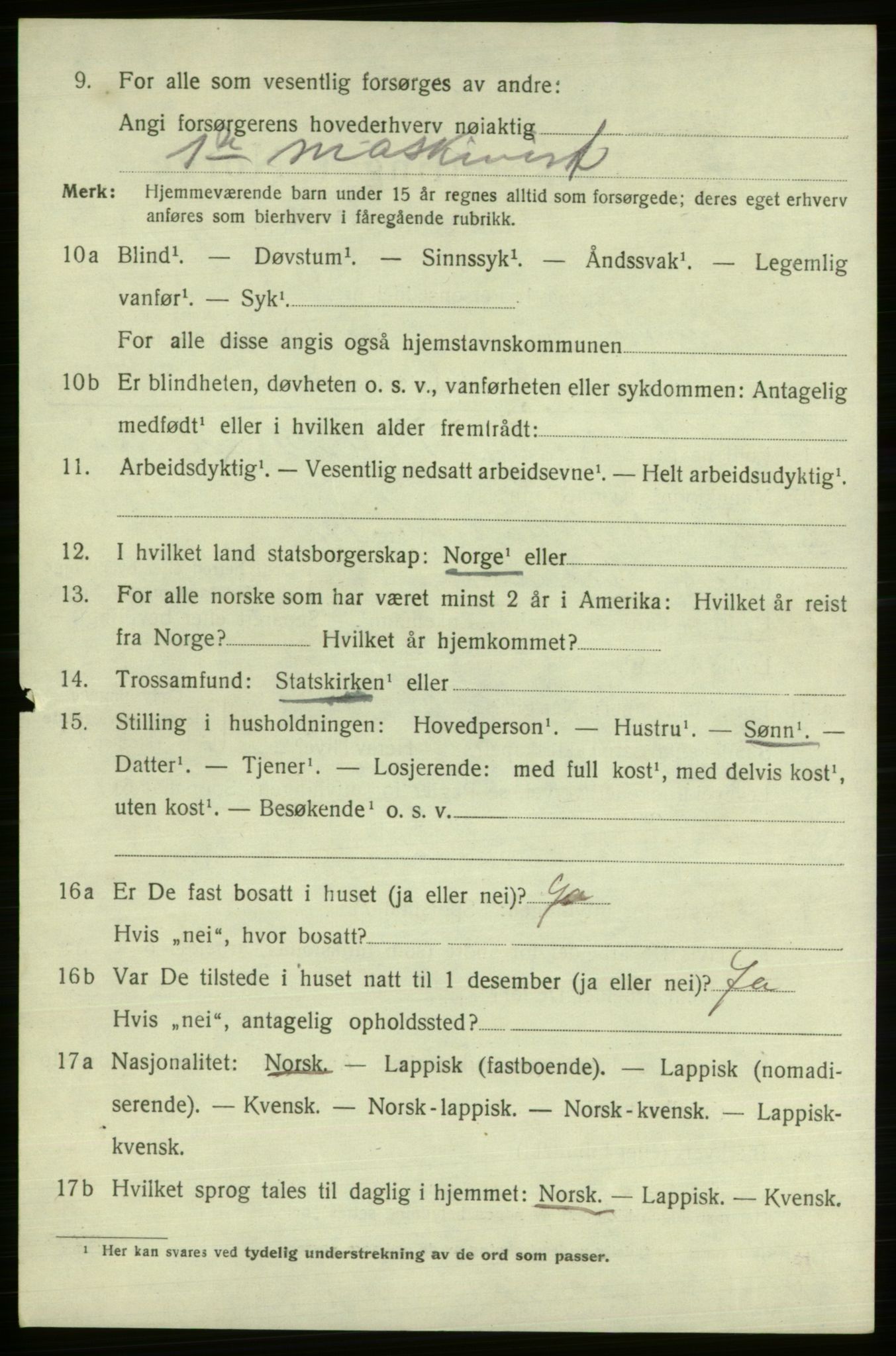 SATØ, 1920 census for Vardø, 1920, p. 3533