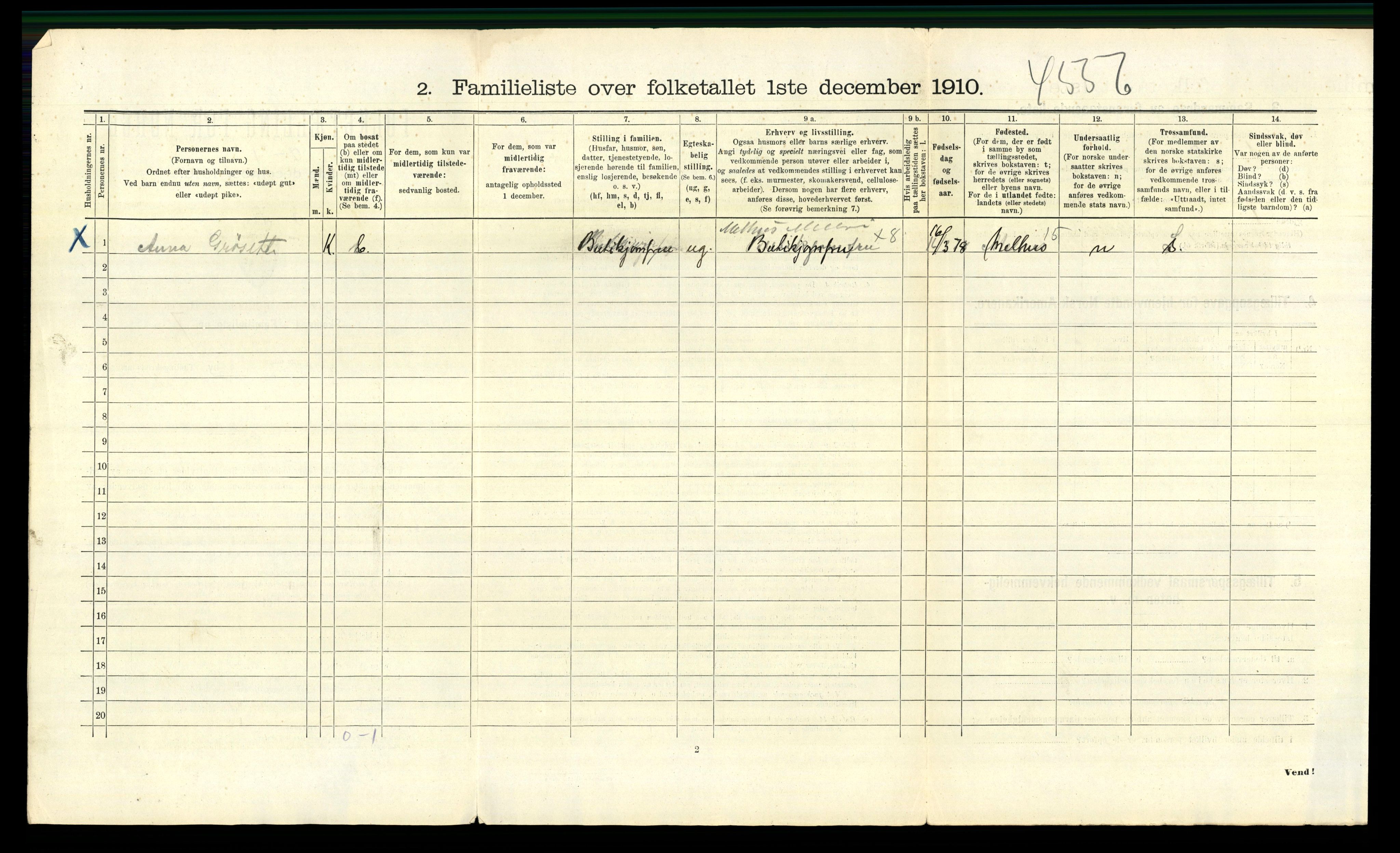 RA, 1910 census for Trondheim, 1910, p. 22154