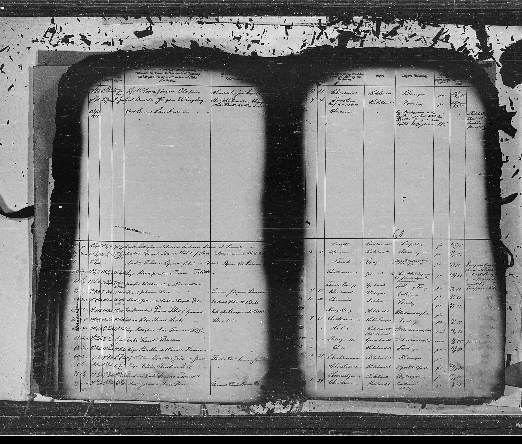 Ministerialprotokoller, klokkerbøker og fødselsregistre - Møre og Romsdal, AV/SAT-A-1454/572/L0853: Parish register (official) no. 572A16, 1880-1901, p. 61