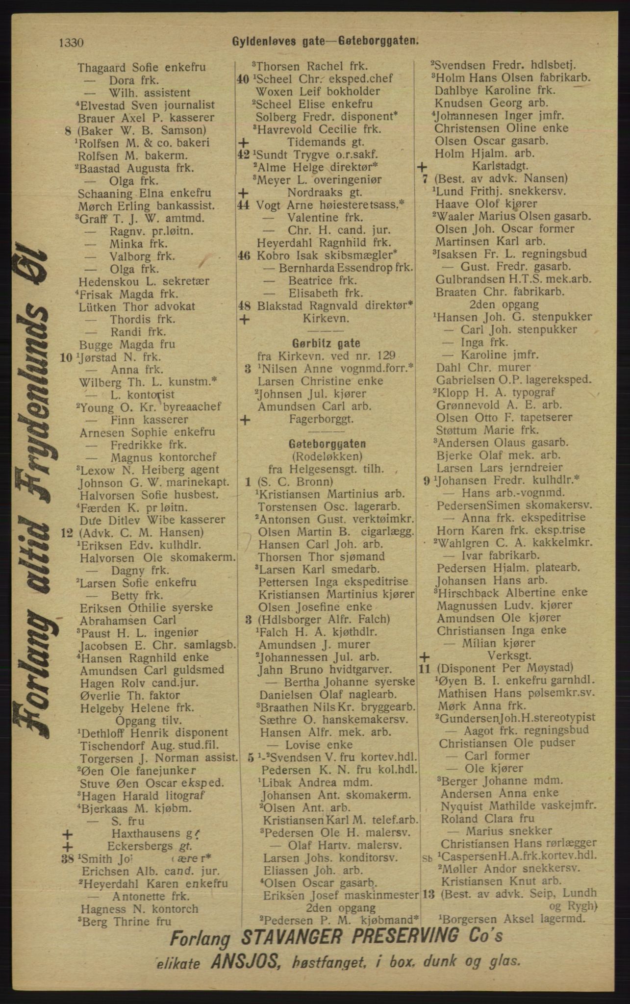 Kristiania/Oslo adressebok, PUBL/-, 1913, p. 1286