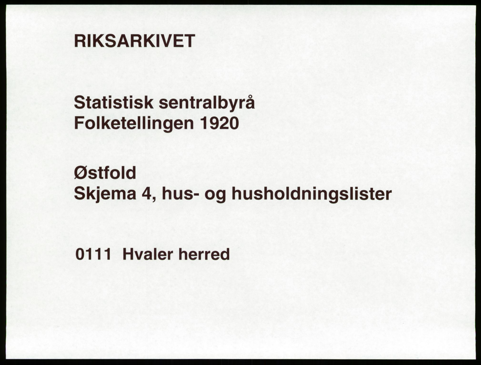 SAO, 1920 census for Hvaler, 1920, p. 40