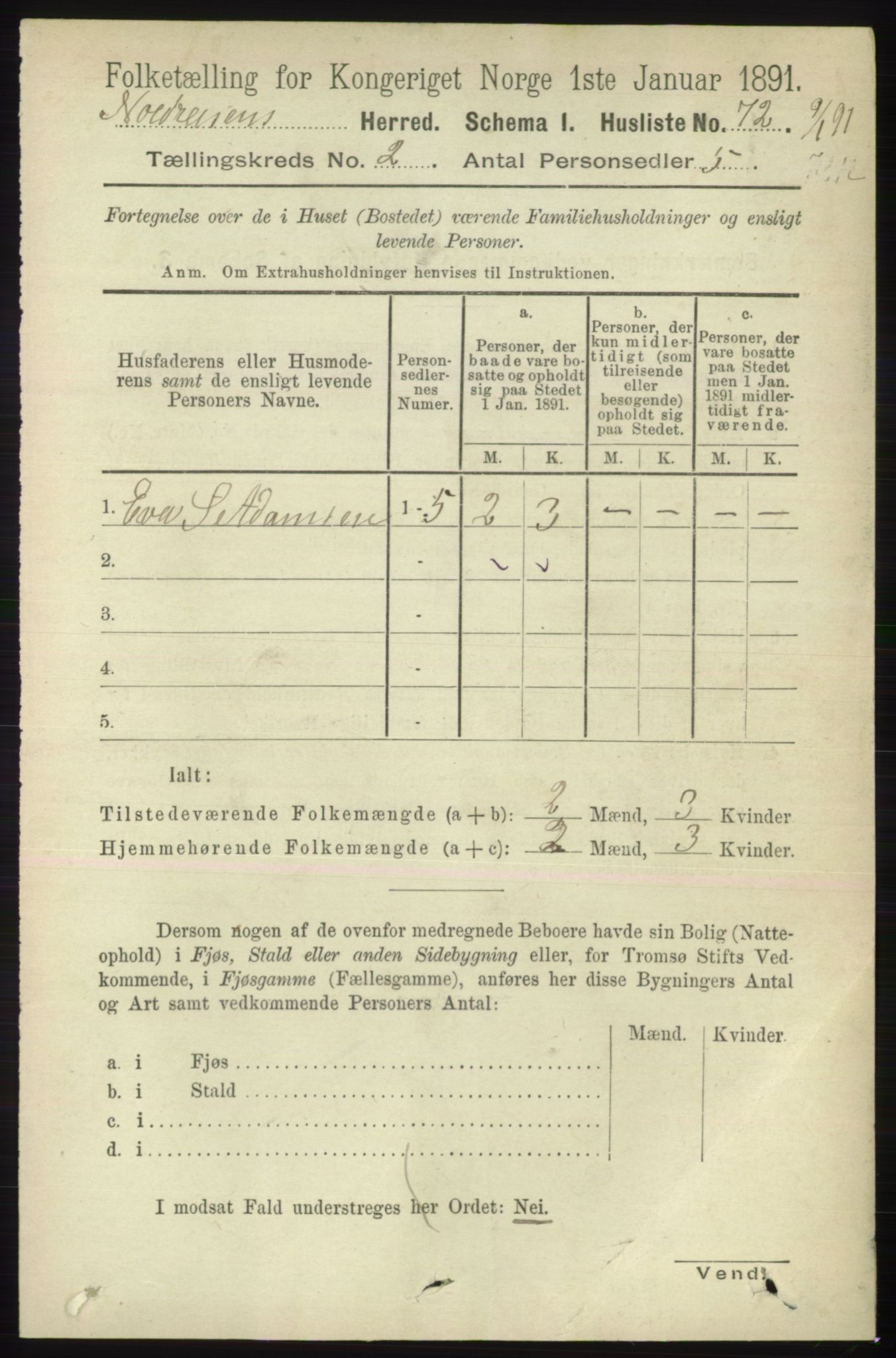 RA, 1891 census for 1942 Nordreisa, 1891, p. 773