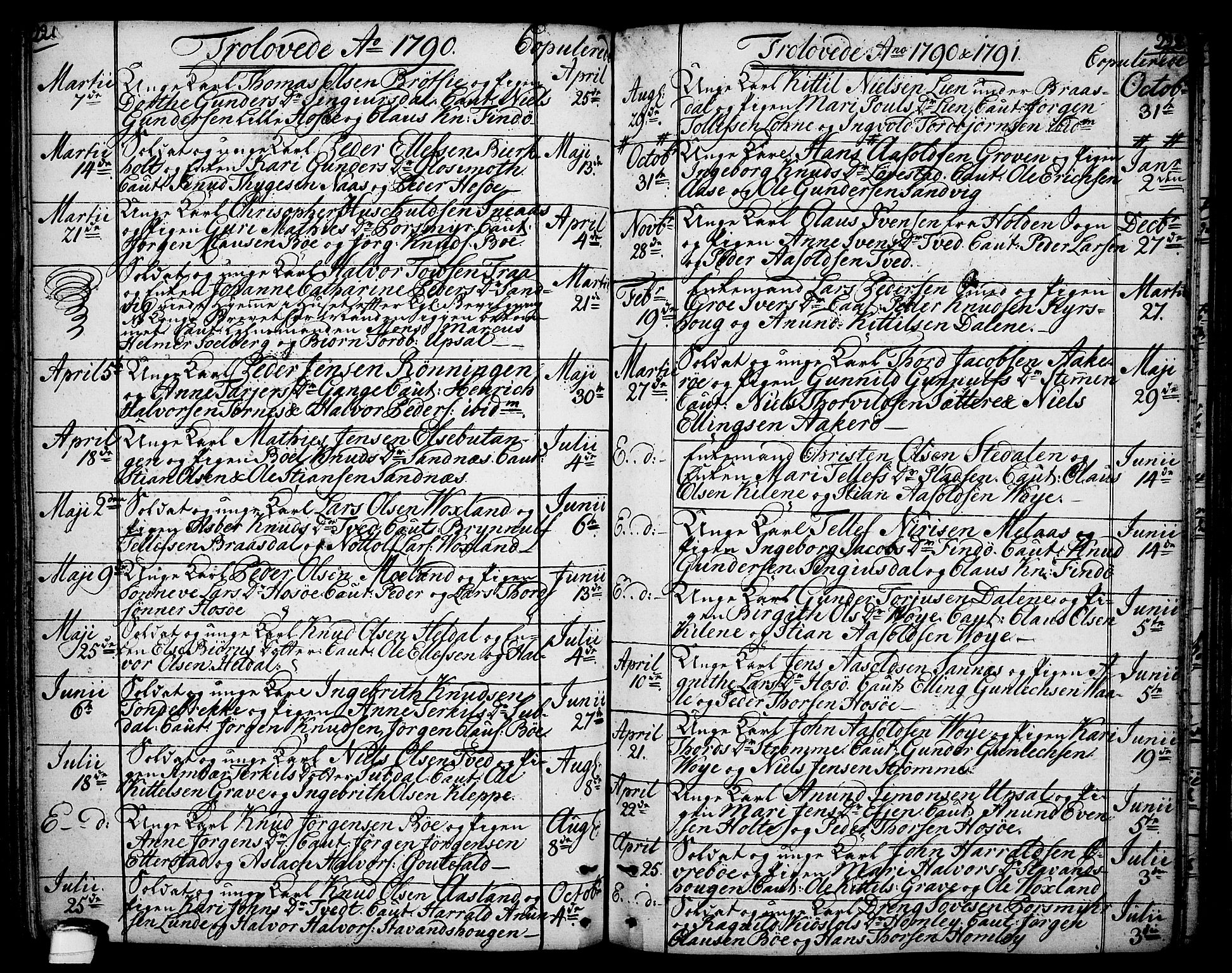 Drangedal kirkebøker, SAKO/A-258/F/Fa/L0003: Parish register (official) no. 3, 1768-1814, p. 221-222