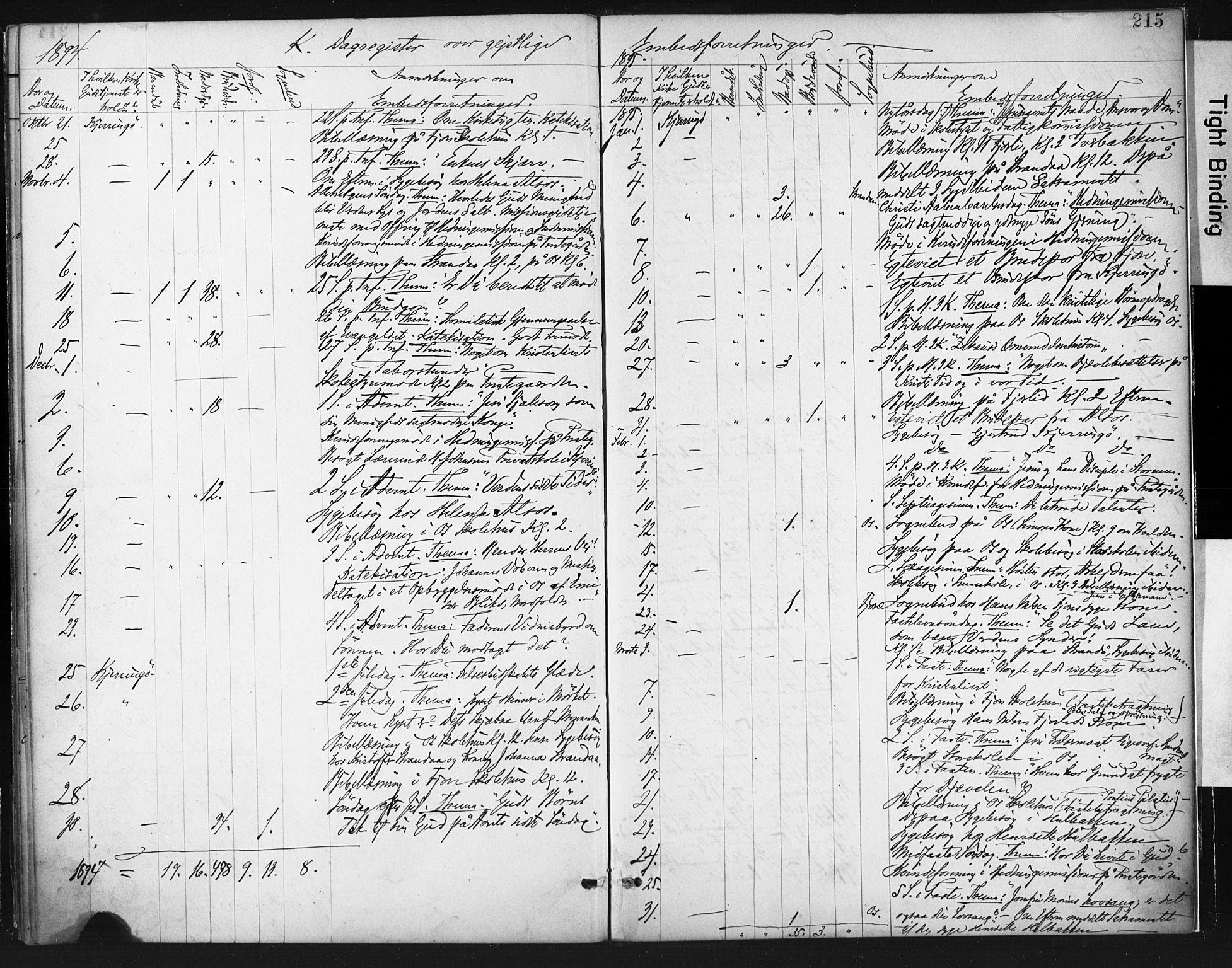 Ministerialprotokoller, klokkerbøker og fødselsregistre - Nordland, SAT/A-1459/803/L0071: Parish register (official) no. 803A01, 1881-1897, p. 215
