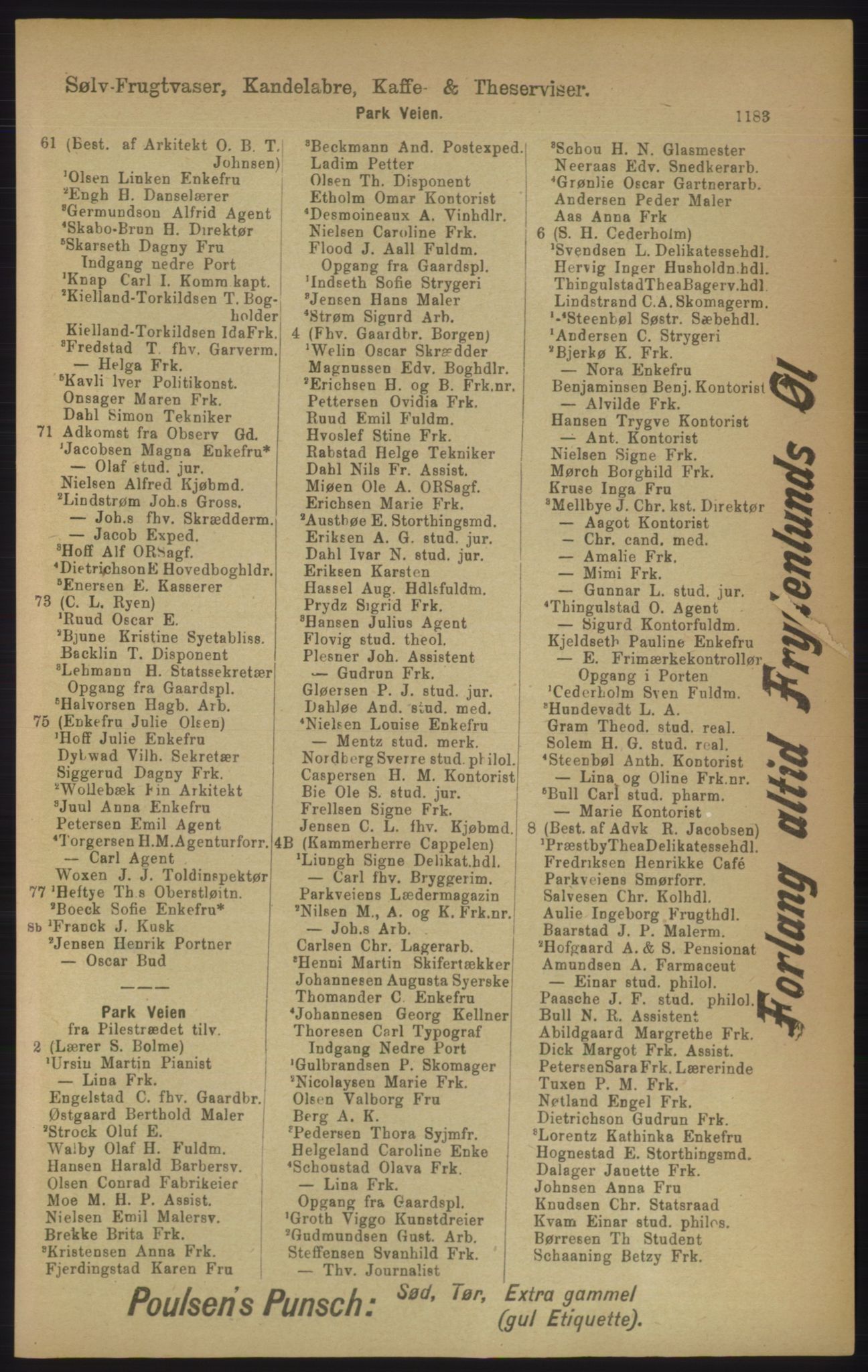 Kristiania/Oslo adressebok, PUBL/-, 1906, p. 1183