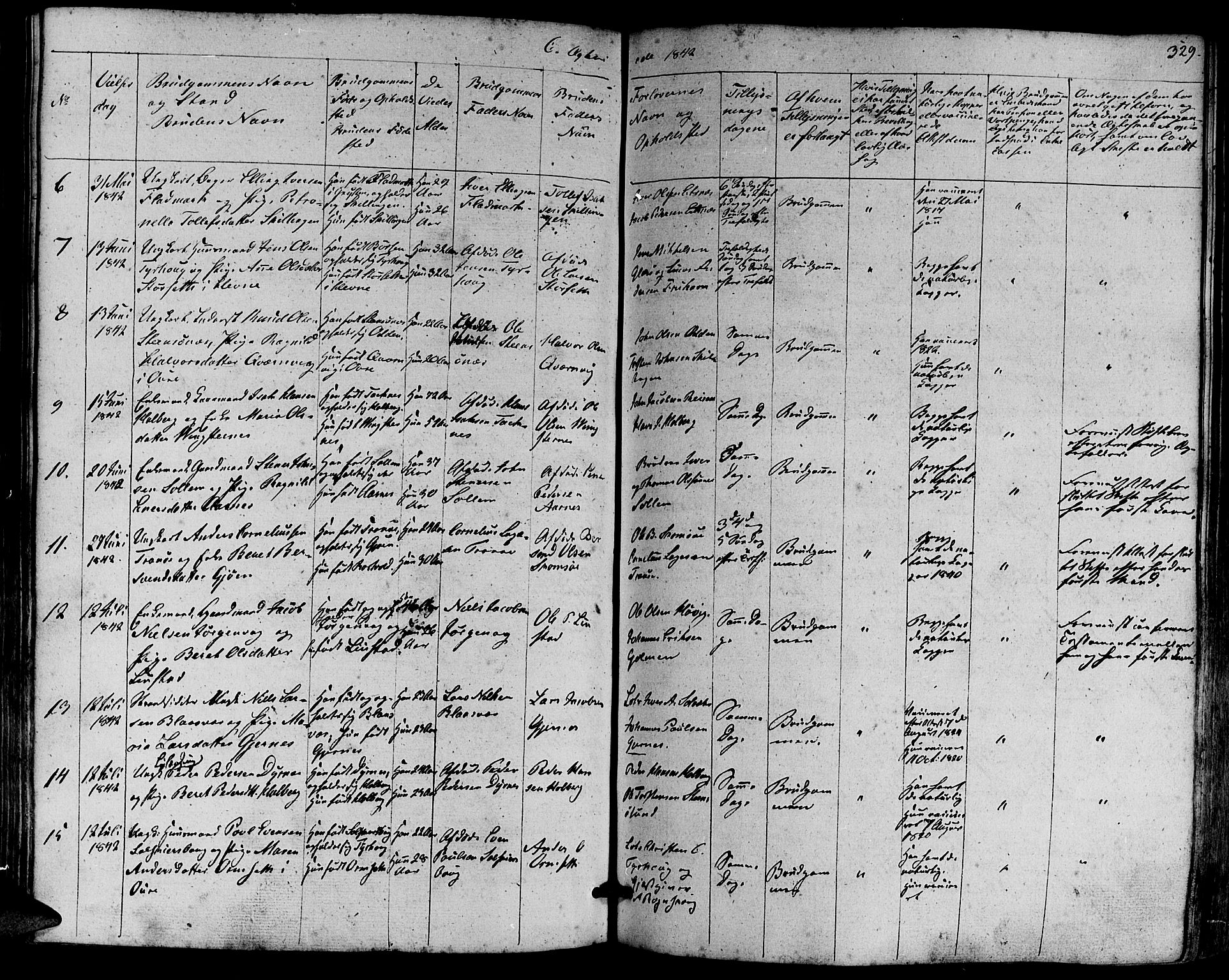 Ministerialprotokoller, klokkerbøker og fødselsregistre - Møre og Romsdal, AV/SAT-A-1454/581/L0936: Parish register (official) no. 581A04, 1836-1852, p. 329