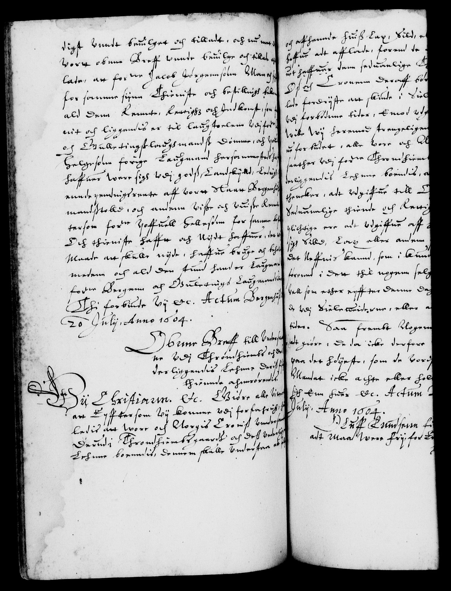 Danske Kanselli 1572-1799, AV/RA-EA-3023/F/Fc/Fca/Fcaa/L0003: Norske registre (mikrofilm), 1596-1616, p. 224b