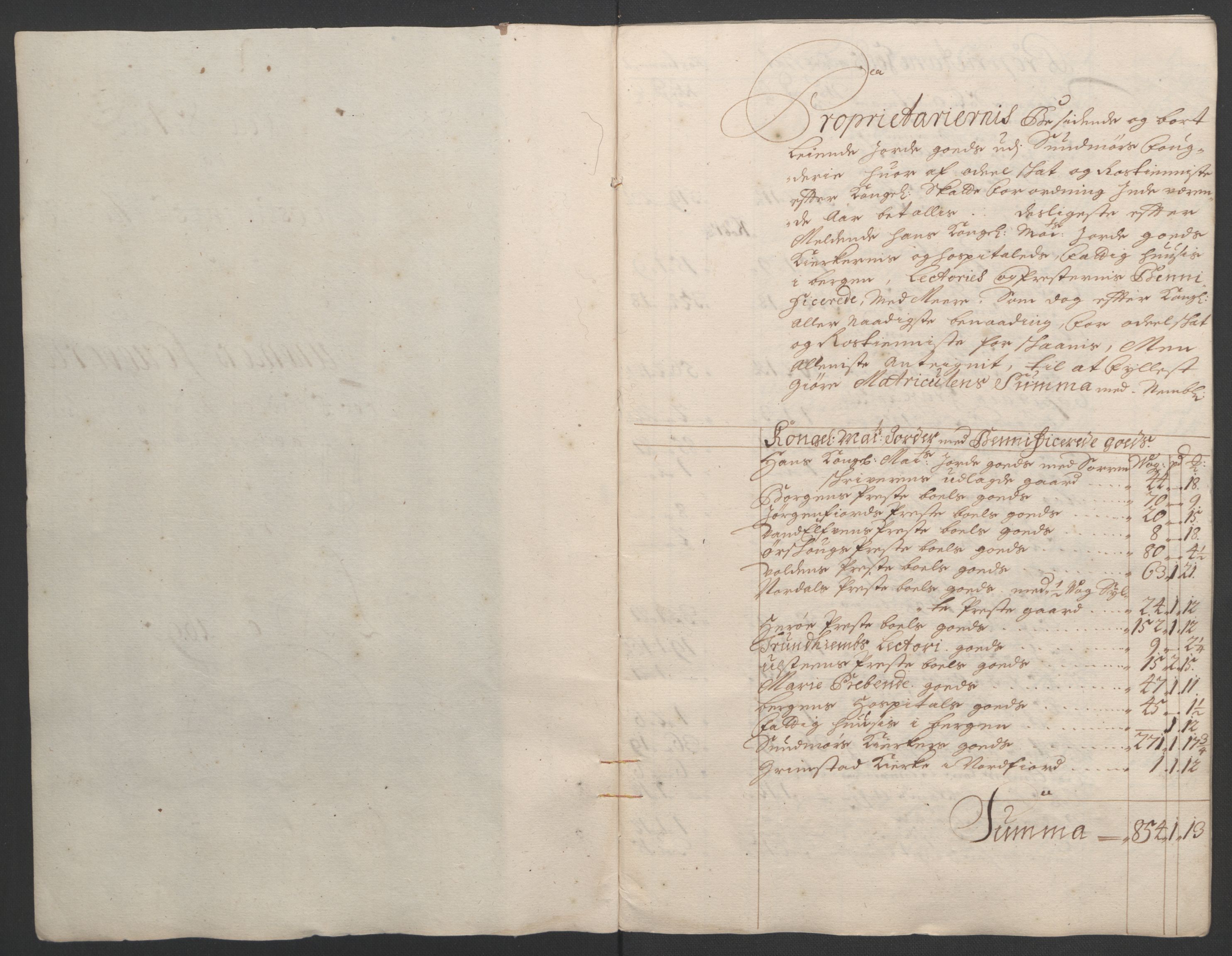 Rentekammeret inntil 1814, Reviderte regnskaper, Fogderegnskap, RA/EA-4092/R54/L3555: Fogderegnskap Sunnmøre, 1694-1695, p. 269