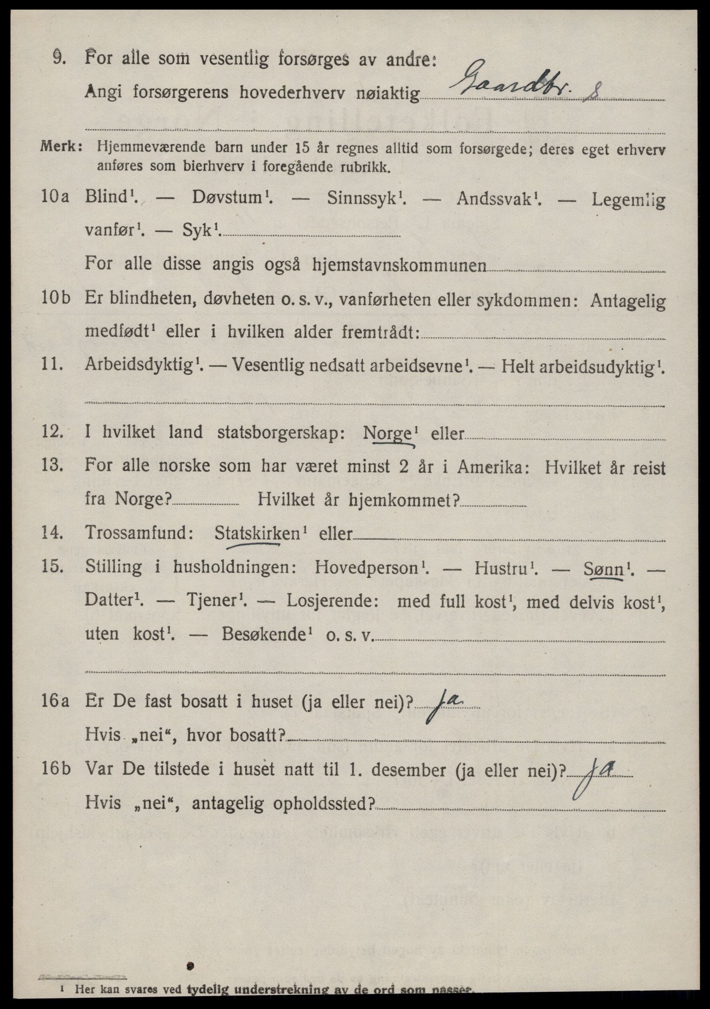 SAT, 1920 census for Giske, 1920, p. 1835