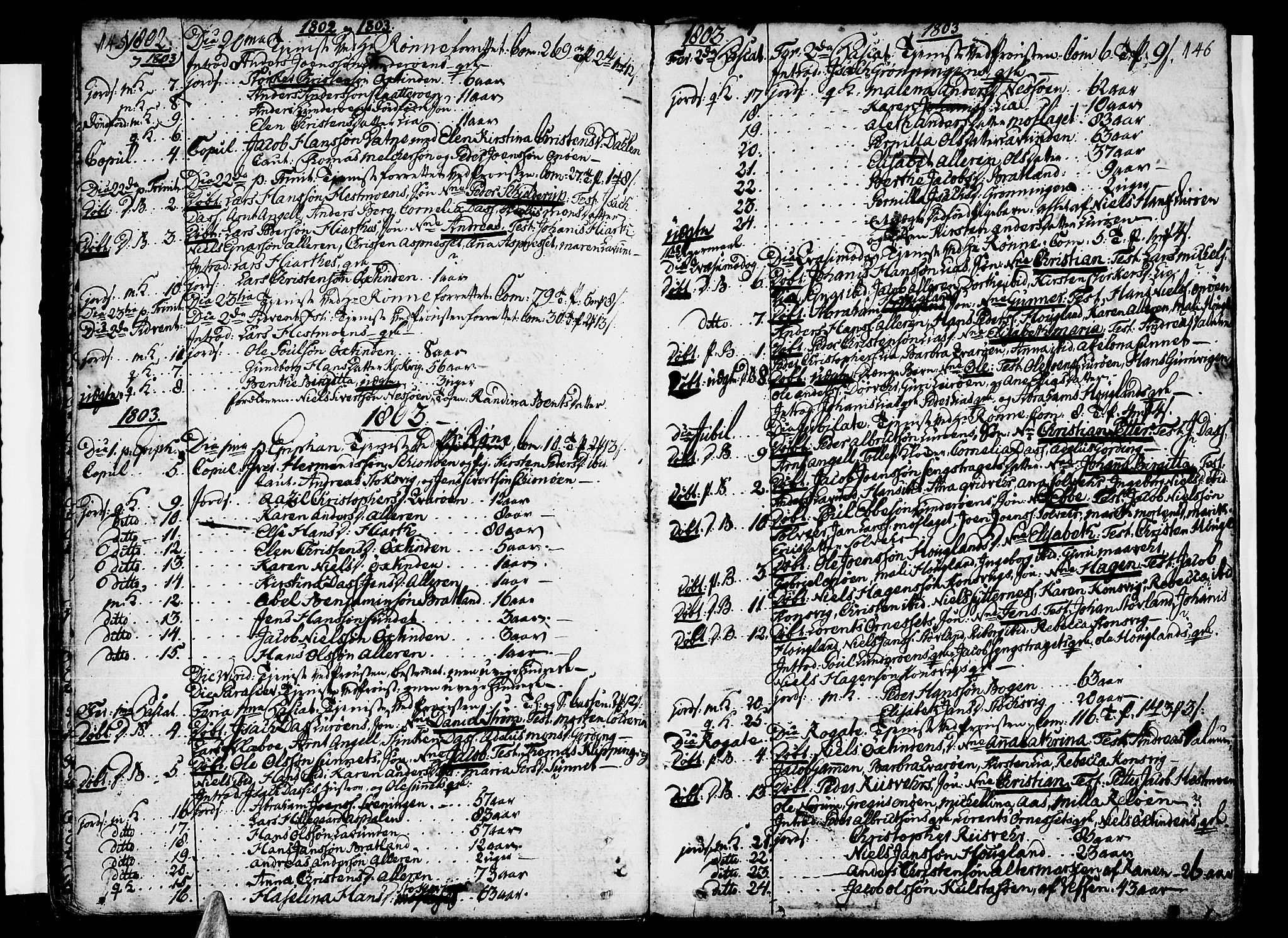 Ministerialprotokoller, klokkerbøker og fødselsregistre - Nordland, AV/SAT-A-1459/839/L0563: Parish register (official) no. 839A01 /1, 1767-1824, p. 145-146
