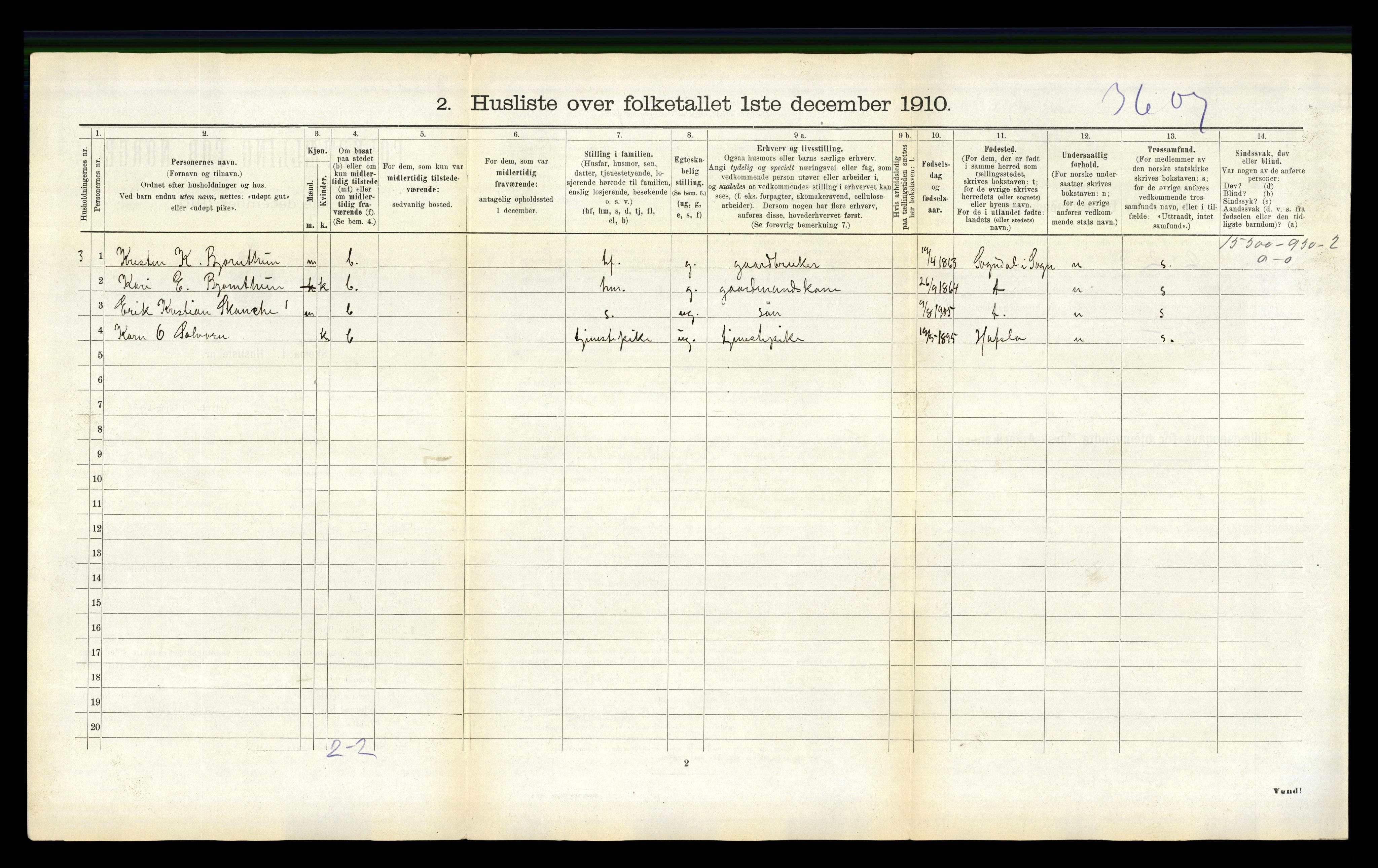 RA, 1910 census for Luster, 1910, p. 968