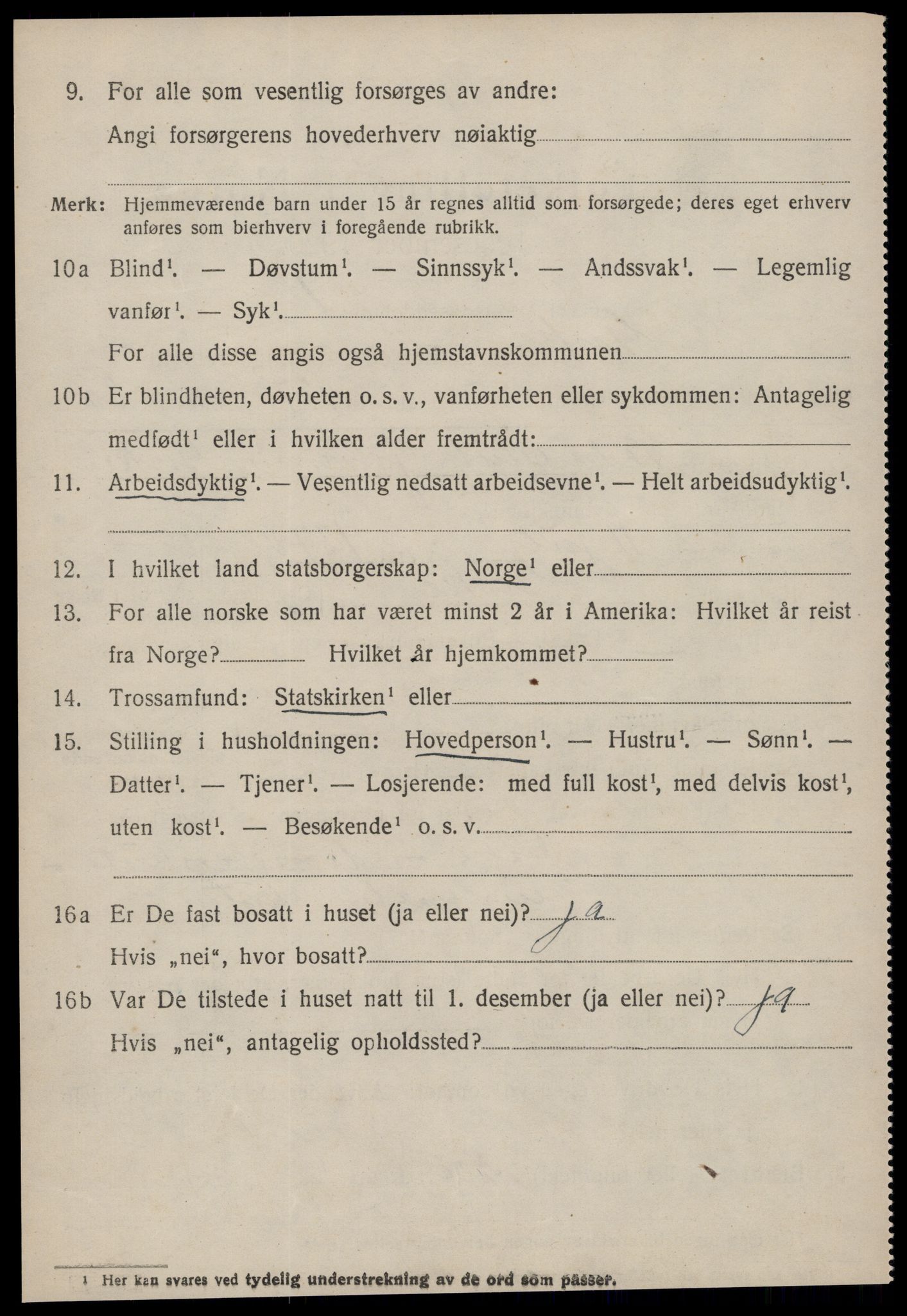 SAT, 1920 census for Giske, 1920, p. 2599