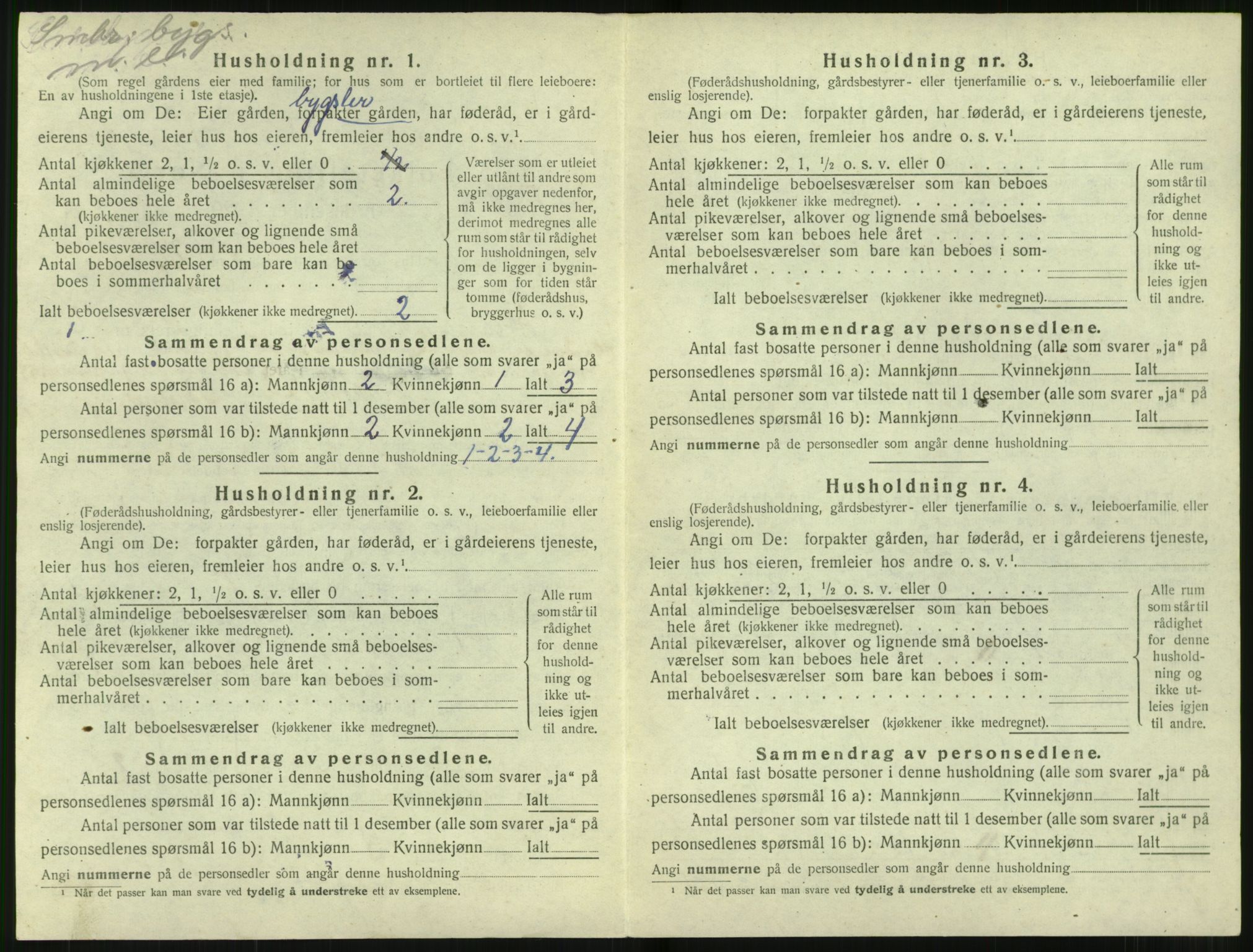 SAT, 1920 census for Stranda, 1920, p. 522