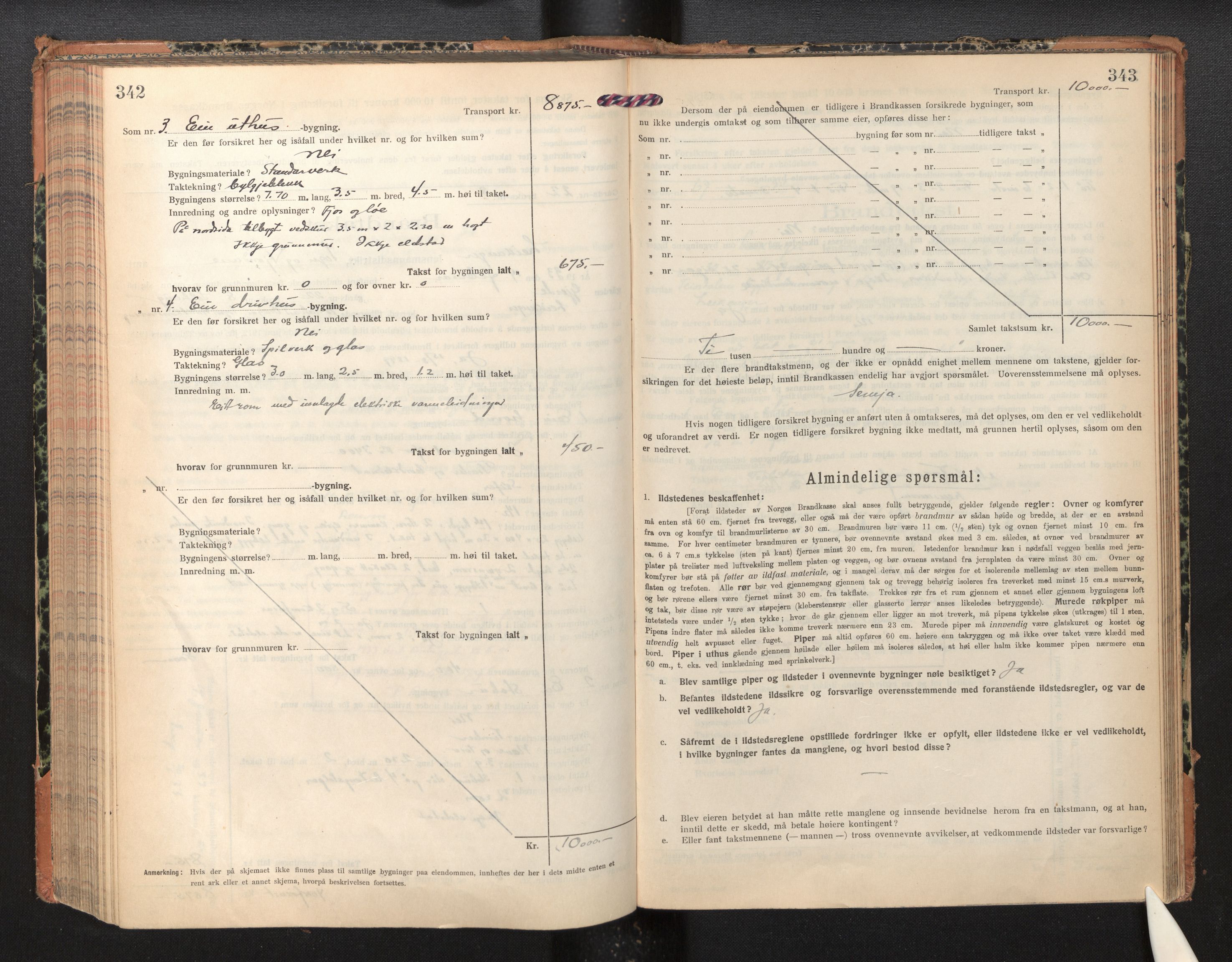 Lensmannen i Leikanger, AV/SAB-A-29201/0012/L0007: Branntakstprotokoll, skjematakst, 1926-1936, p. 342-343