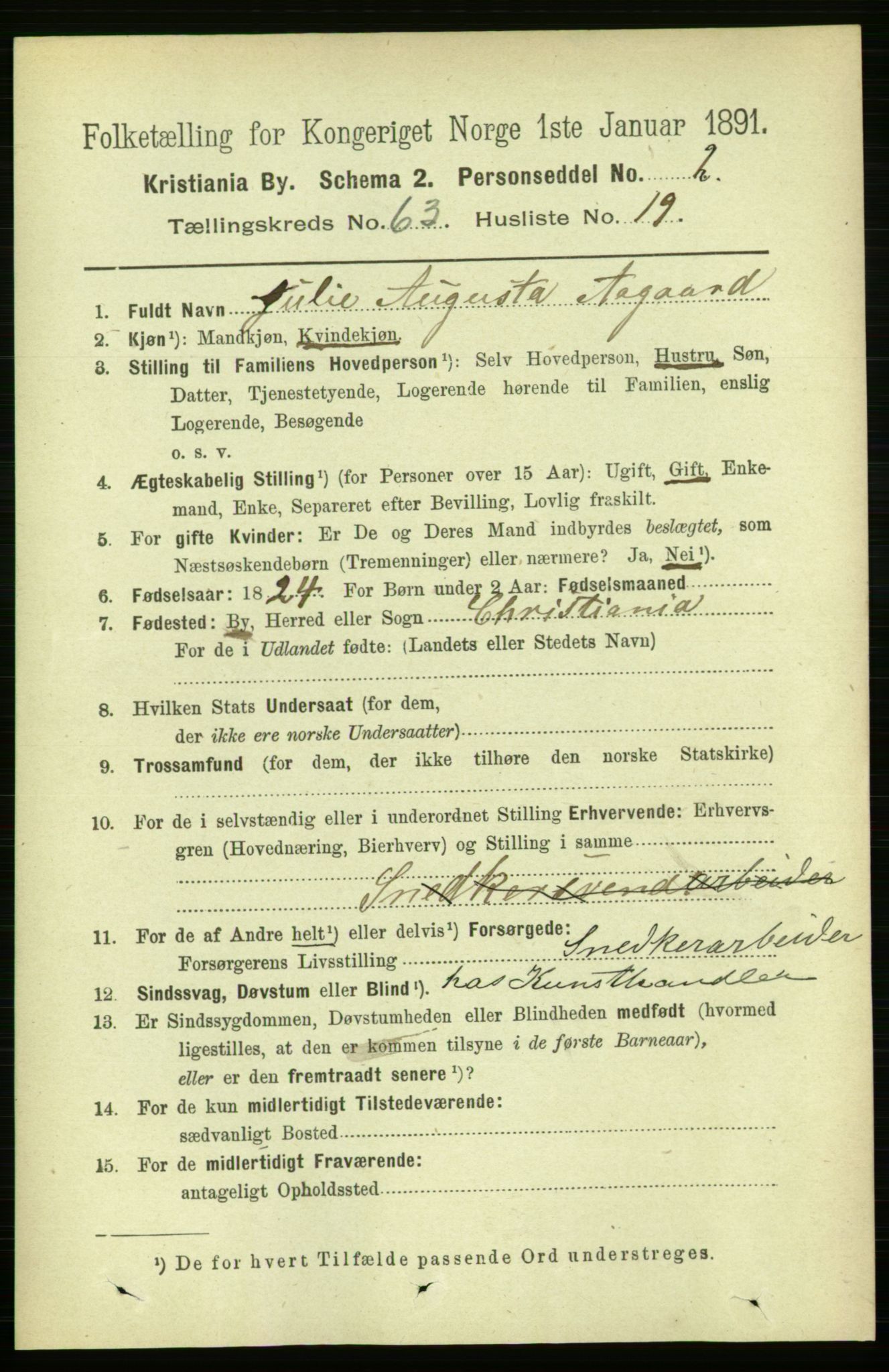 RA, 1891 census for 0301 Kristiania, 1891, p. 34041