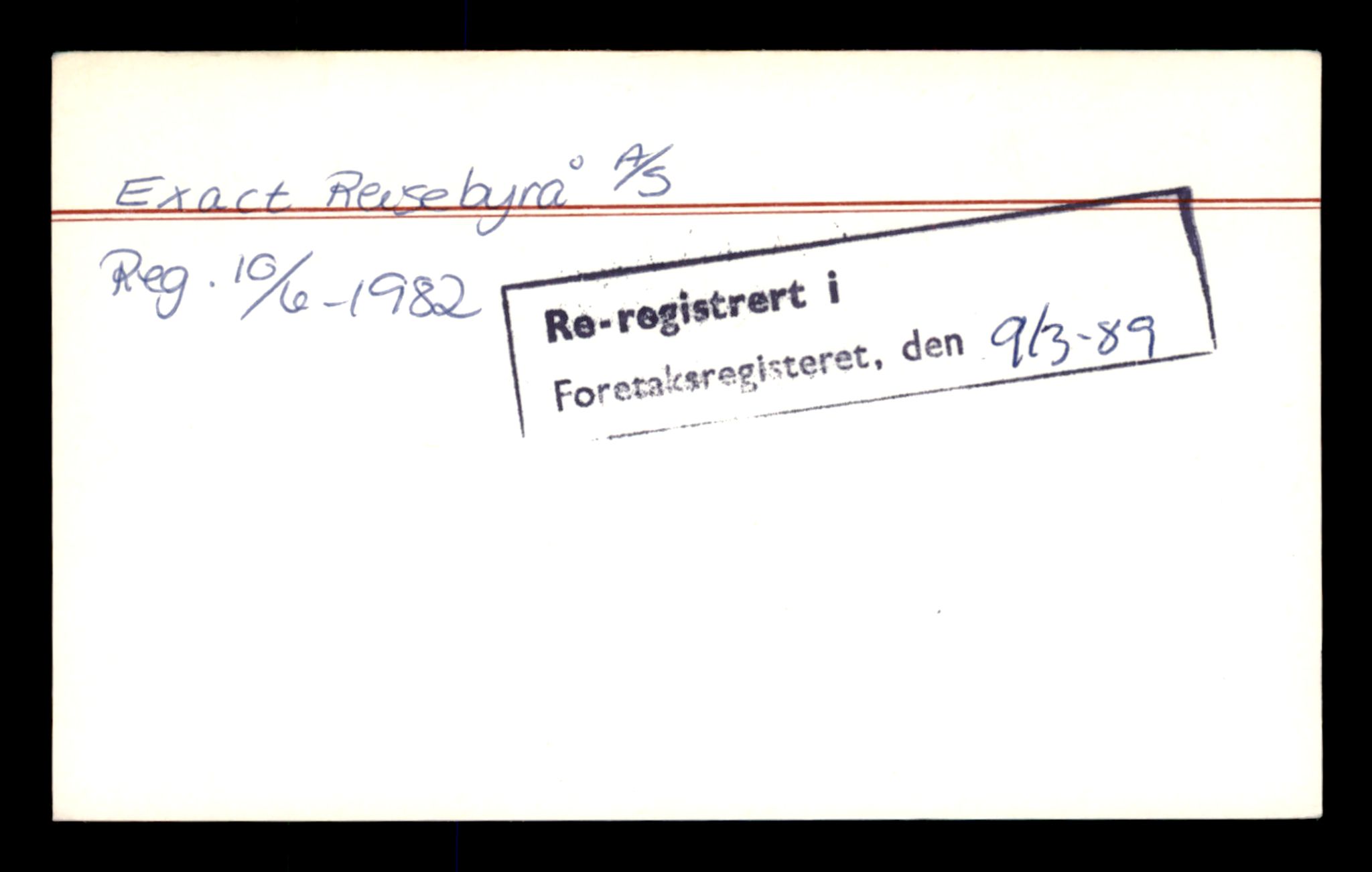 Oslo byfogd, Handelsregisteret, SAT/A-10867/G/Ga/Gad/L0009: Kartotekkort, Ex-Fra, 1890-1990