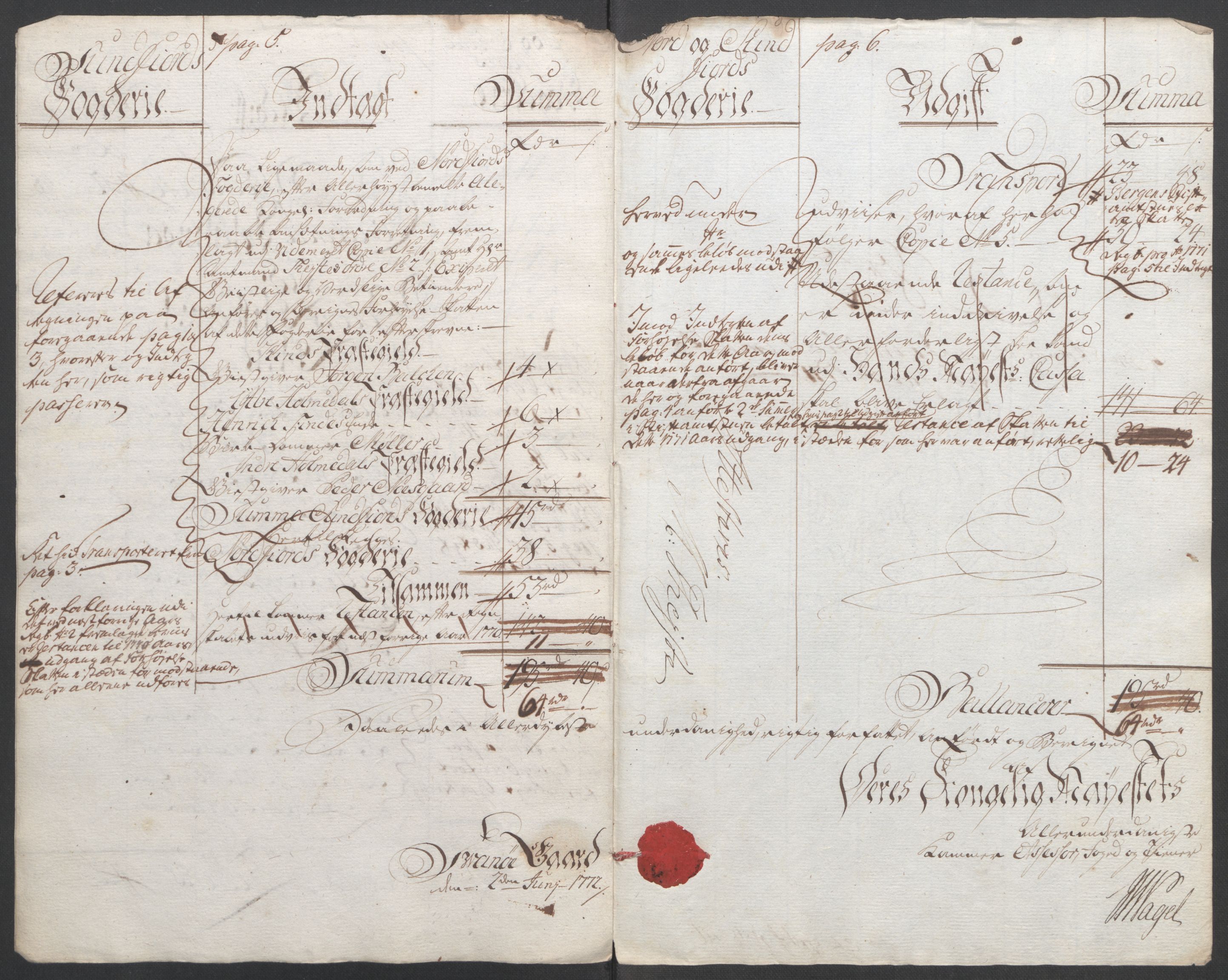 Rentekammeret inntil 1814, Reviderte regnskaper, Fogderegnskap, AV/RA-EA-4092/R53/L3550: Ekstraskatten Sunn- og Nordfjord, 1762-1771, p. 347