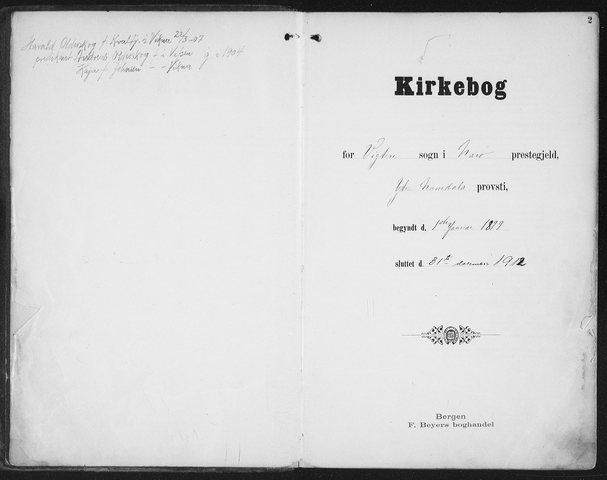 Ministerialprotokoller, klokkerbøker og fødselsregistre - Nord-Trøndelag, SAT/A-1458/786/L0688: Parish register (official) no. 786A04, 1899-1912, p. 2