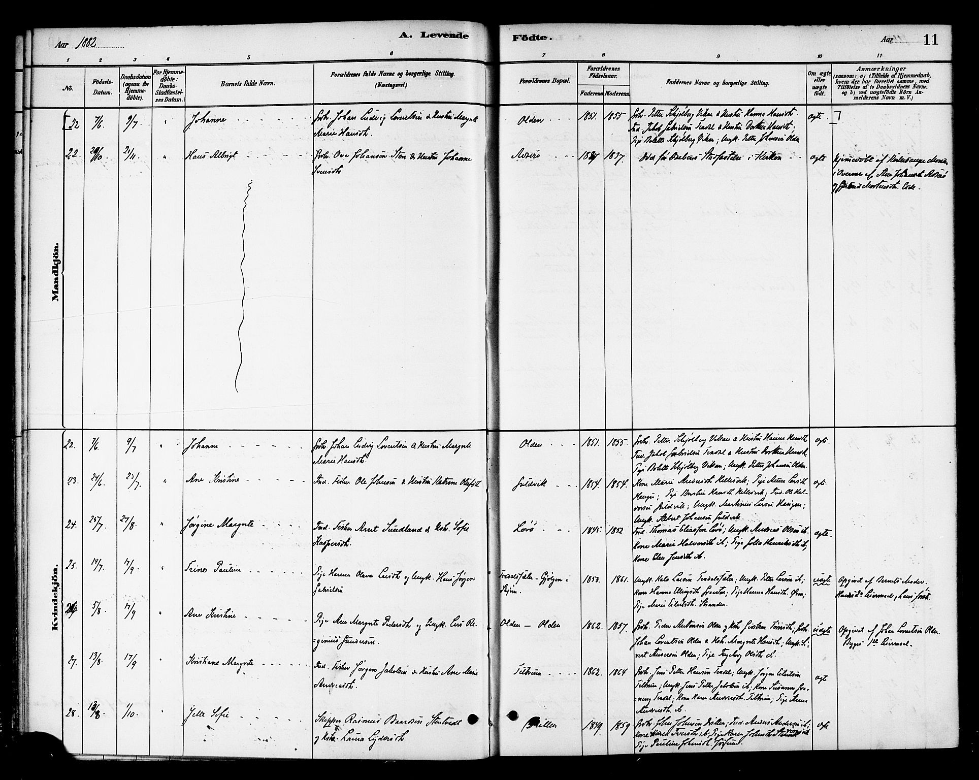 Ministerialprotokoller, klokkerbøker og fødselsregistre - Sør-Trøndelag, SAT/A-1456/654/L0663: Parish register (official) no. 654A01, 1880-1894, p. 11