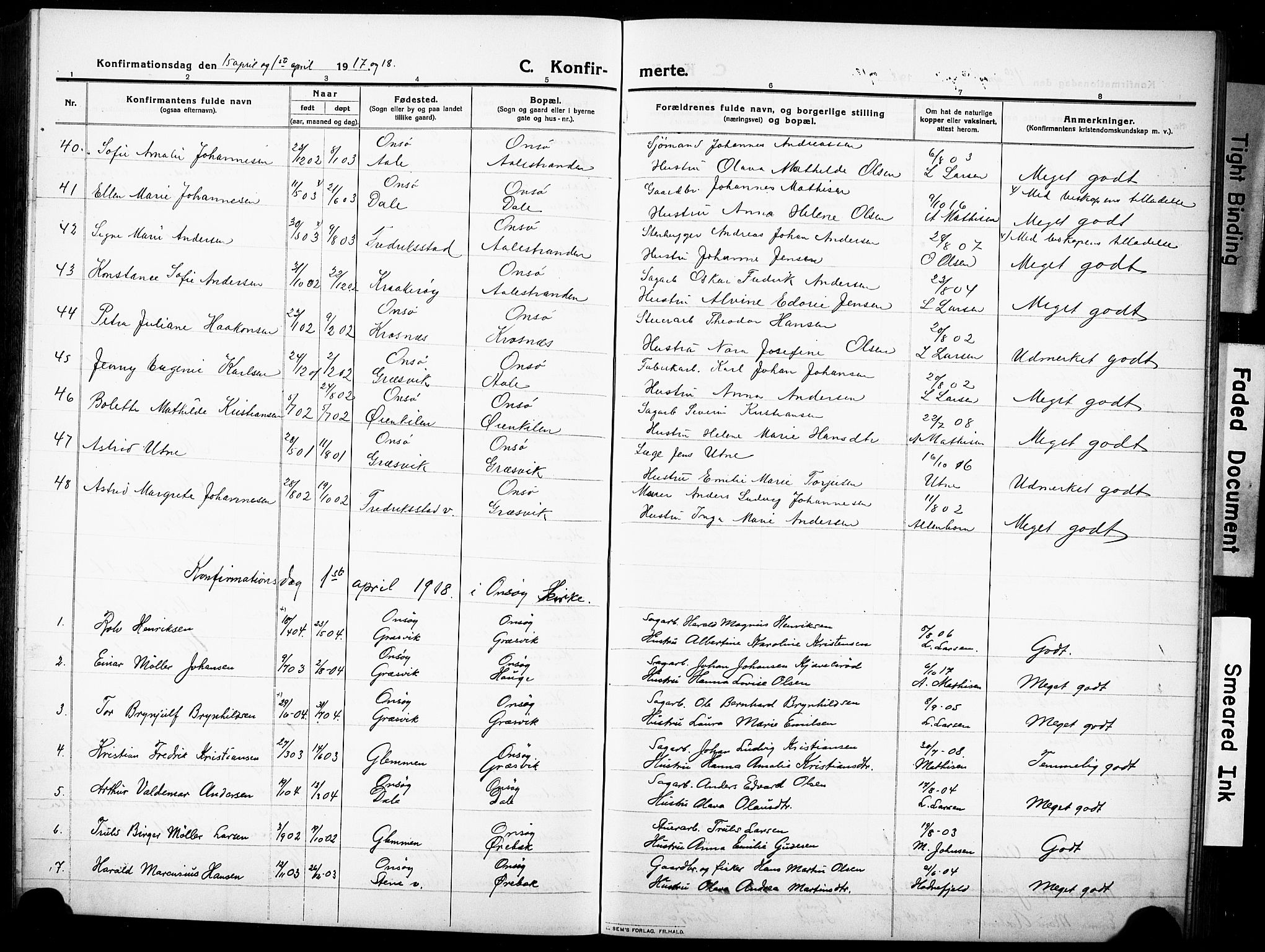 Onsøy prestekontor Kirkebøker, AV/SAO-A-10914/G/Gb/L0002: Parish register (copy) no. II 2, 1911-1933