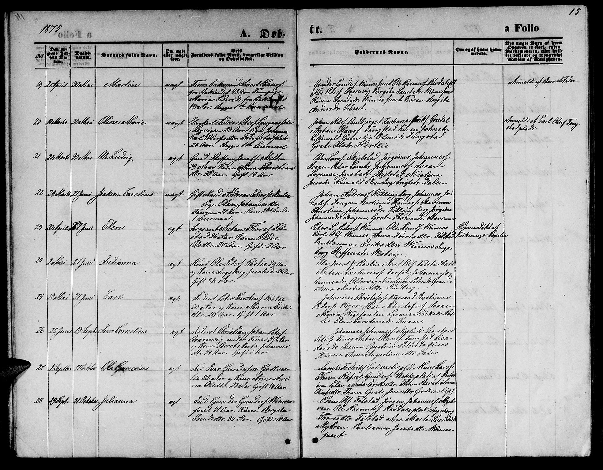 Ministerialprotokoller, klokkerbøker og fødselsregistre - Nord-Trøndelag, SAT/A-1458/744/L0422: Parish register (copy) no. 744C01, 1871-1885, p. 15