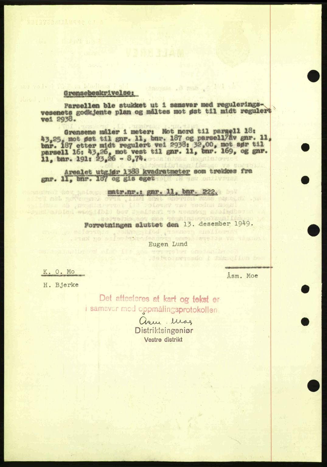 Oslo byskriverembete, AV/SAO-A-10227/G/Gb/Gbd/Gbda/L0017: Mortgage book no. A215, 1949-1950, Diary no: : 15294/1949