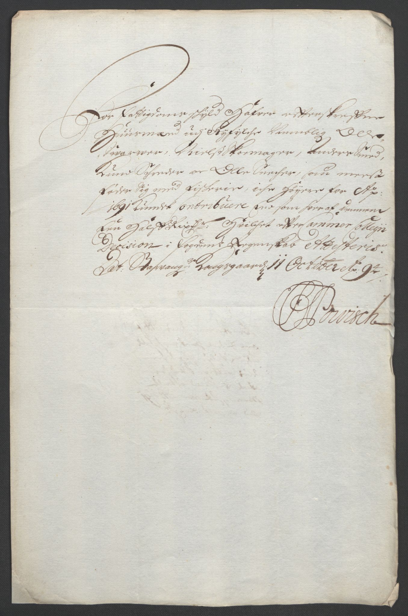 Rentekammeret inntil 1814, Reviderte regnskaper, Fogderegnskap, AV/RA-EA-4092/R47/L2856: Fogderegnskap Ryfylke, 1689-1693, p. 438