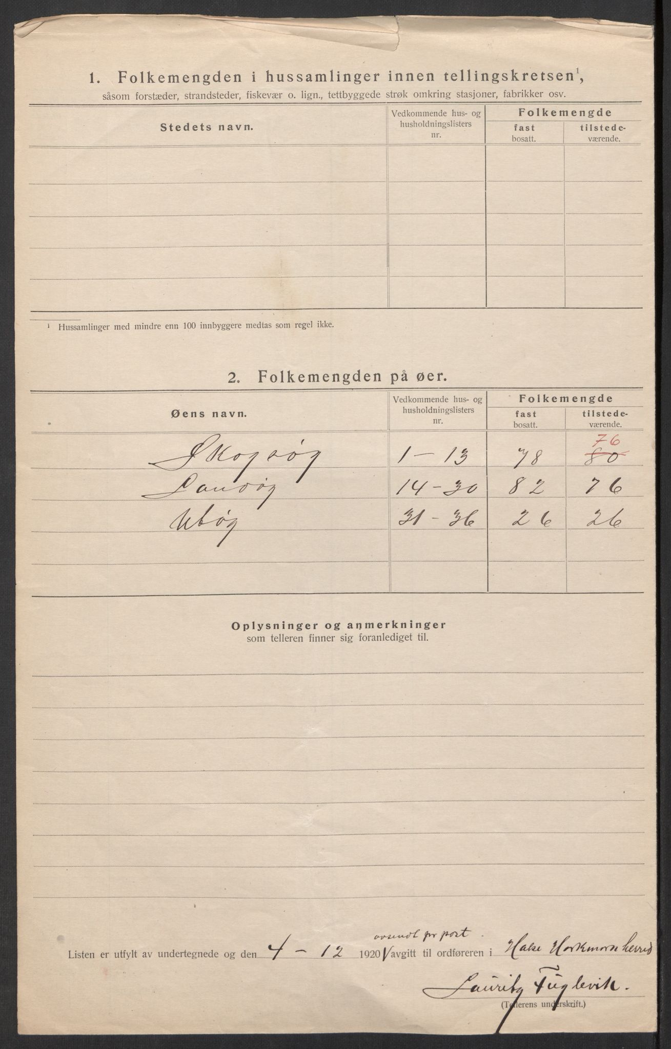 SAK, 1920 census for Halse og Harkmark, 1920, p. 15