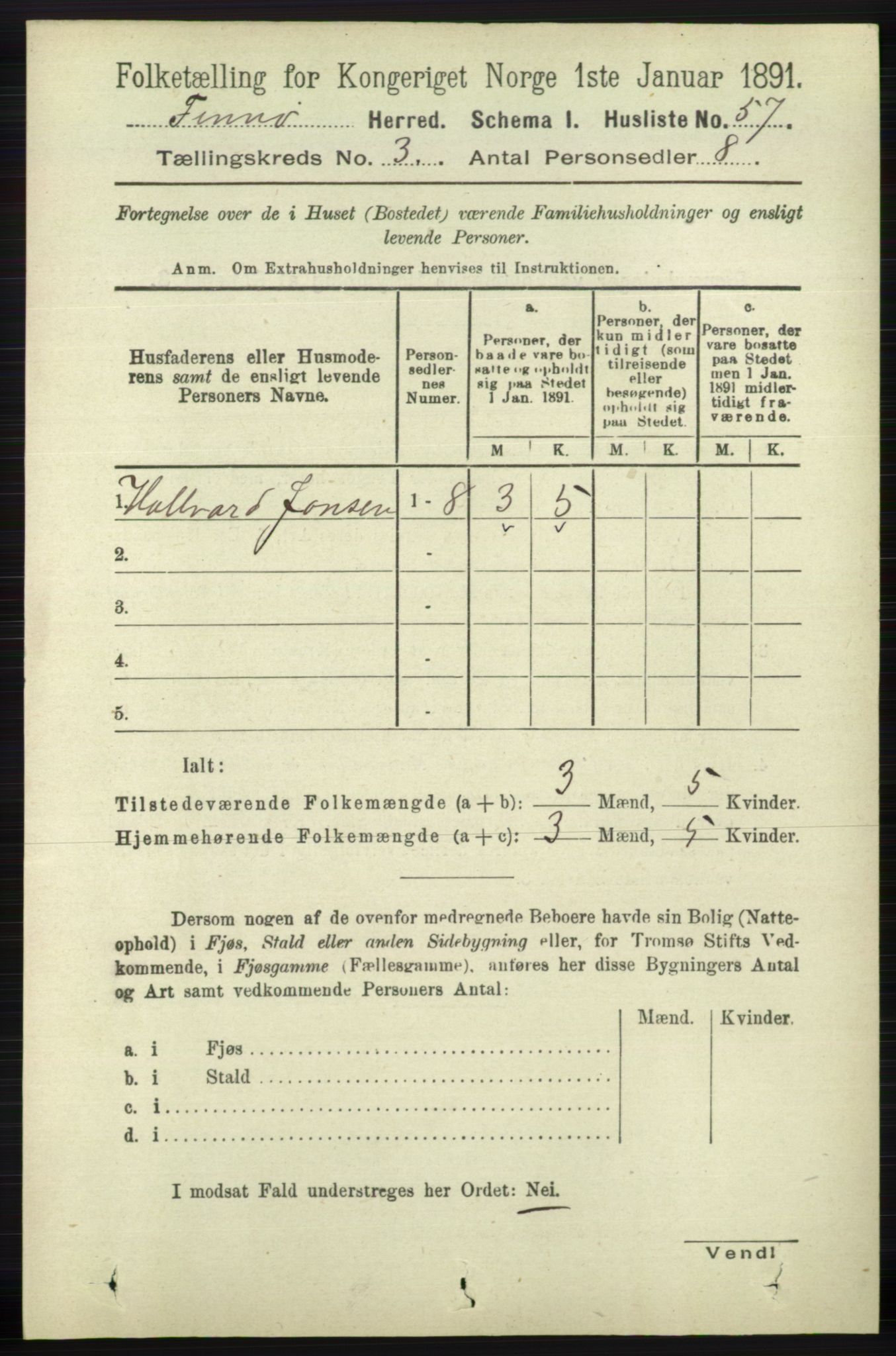 RA, 1891 census for 1141 Finnøy, 1891, p. 470