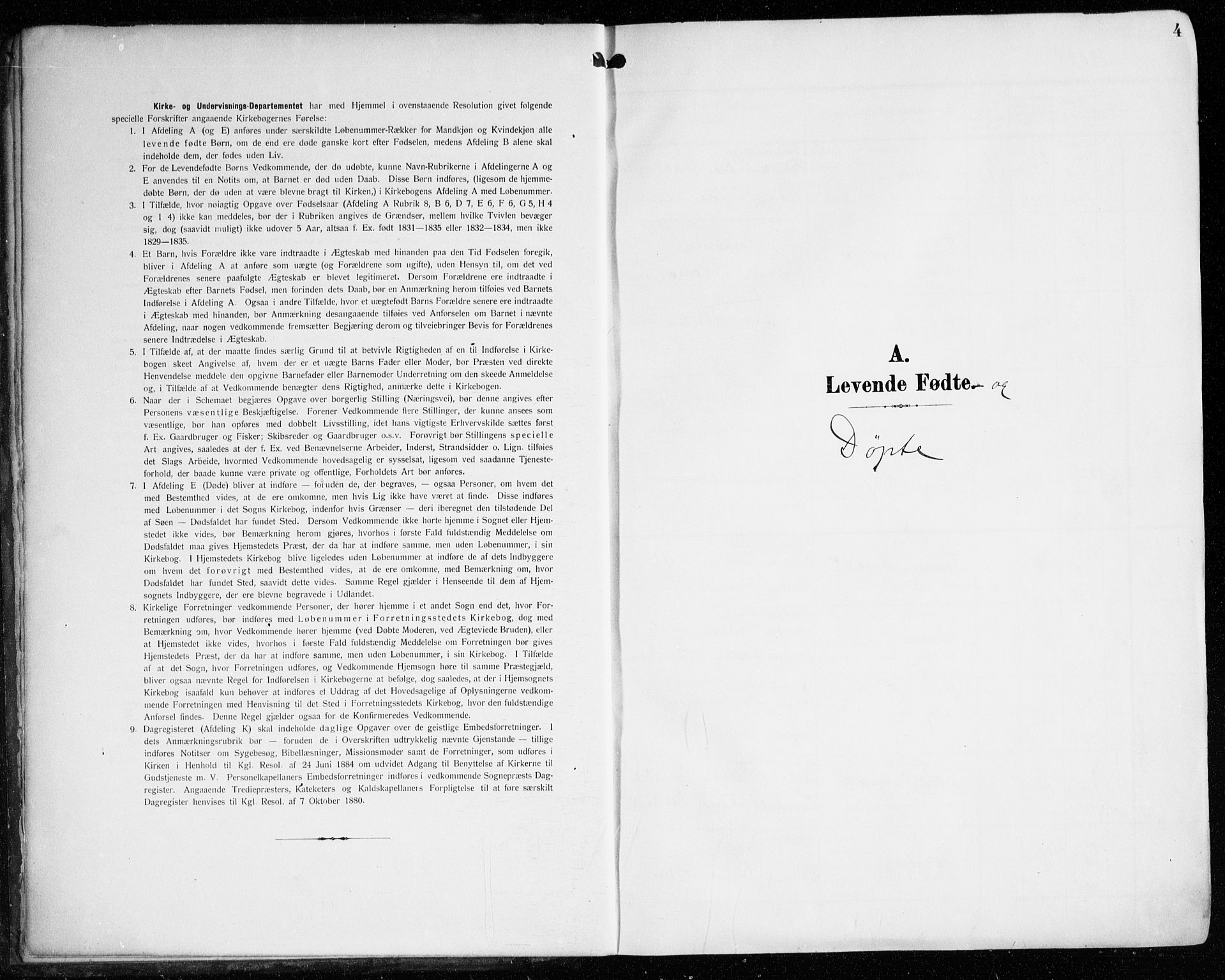 Korskirken sokneprestembete, AV/SAB-A-76101/H/Haa: Parish register (official) no. B 10, 1909-1923, p. 4