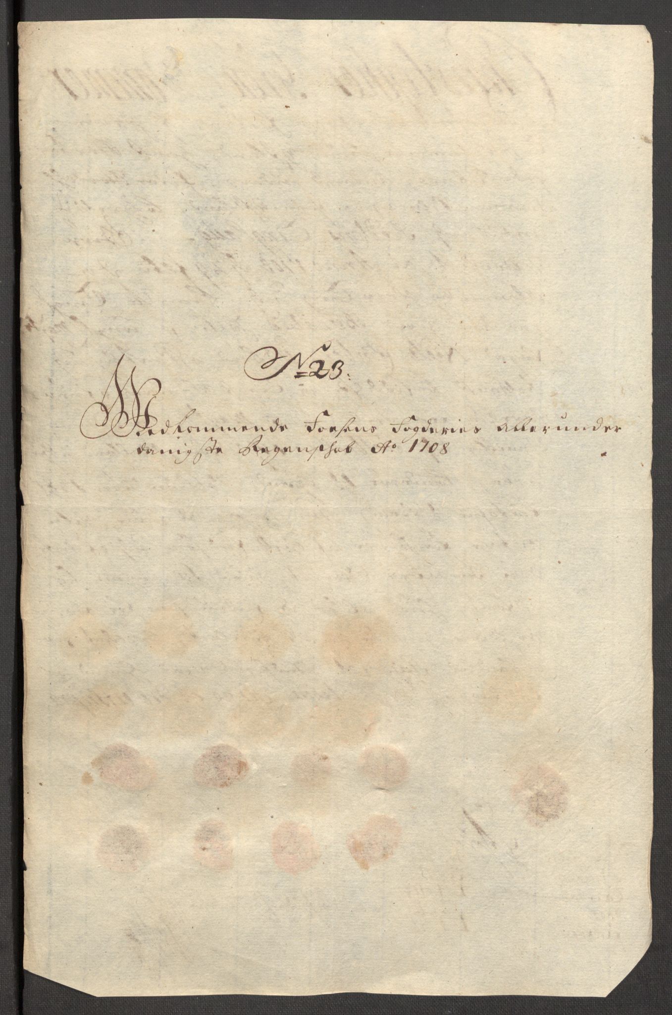 Rentekammeret inntil 1814, Reviderte regnskaper, Fogderegnskap, RA/EA-4092/R57/L3858: Fogderegnskap Fosen, 1708-1709, p. 171