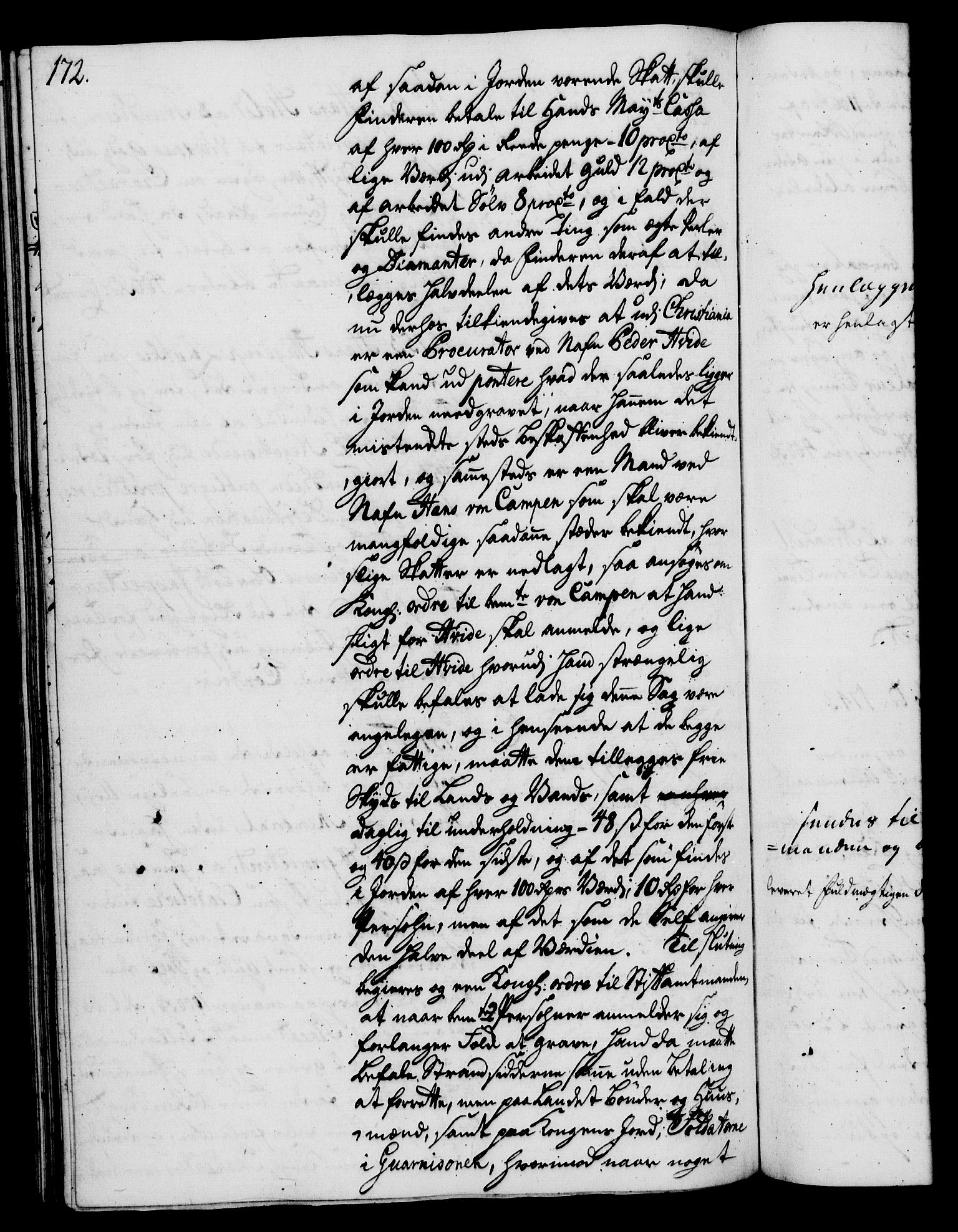 Rentekammeret, Kammerkanselliet, RA/EA-3111/G/Gh/Gha/L0025: Norsk ekstraktmemorialprotokoll (merket RK 53.70), 1743-1744, p. 172