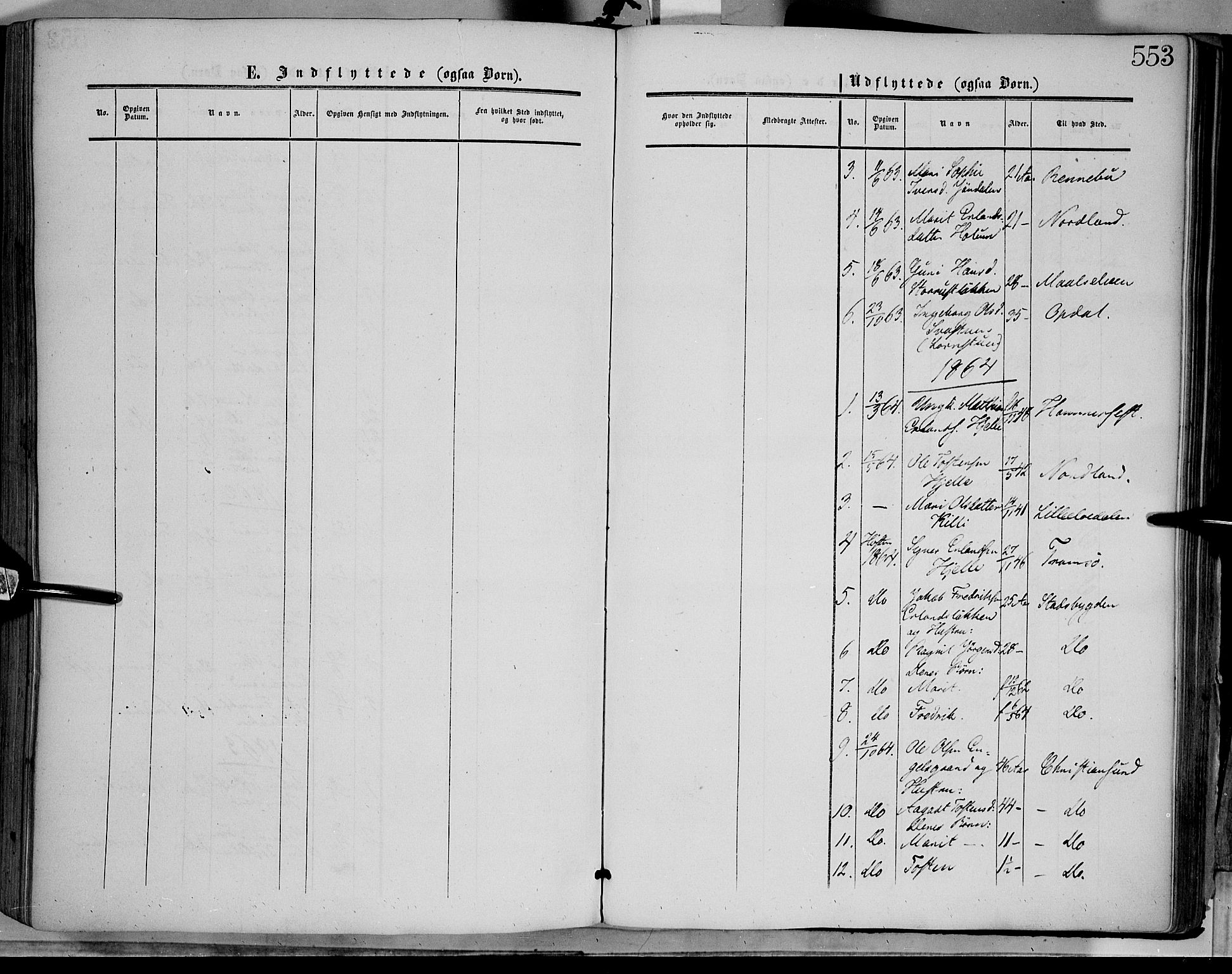 Dovre prestekontor, SAH/PREST-066/H/Ha/Haa/L0001: Parish register (official) no. 1, 1854-1878, p. 553