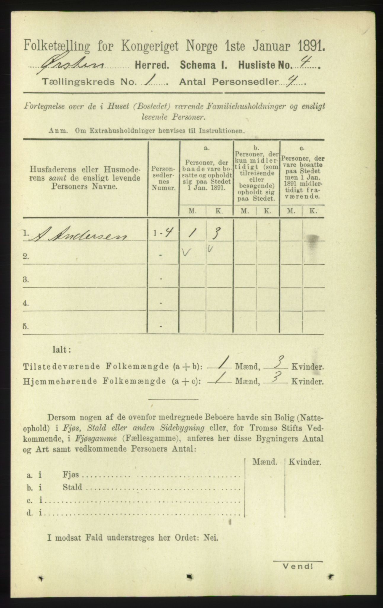 RA, 1891 census for 1520 Ørsta, 1891, p. 22