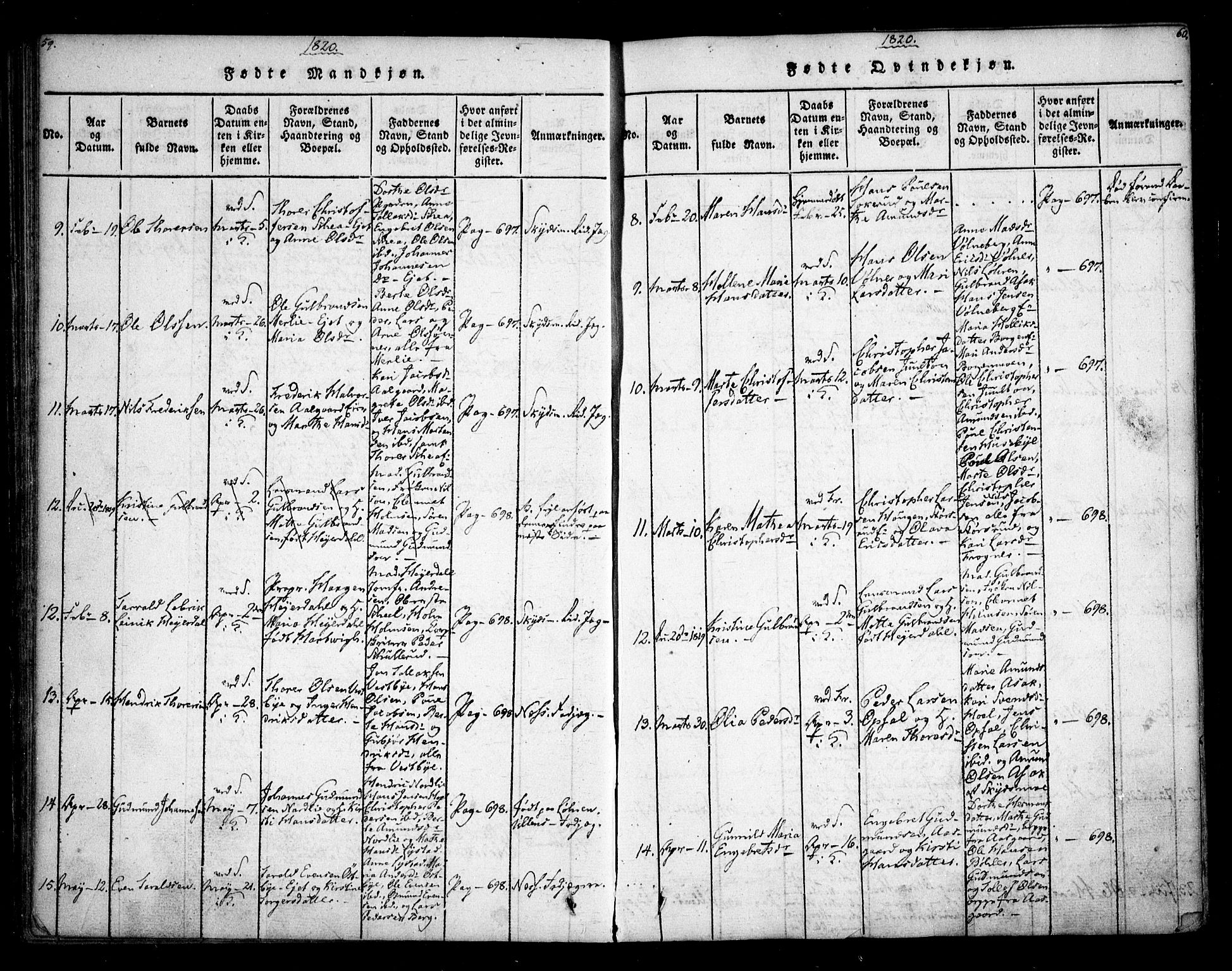 Sørum prestekontor Kirkebøker, AV/SAO-A-10303/F/Fa/L0003: Parish register (official) no. I 3, 1814-1829, p. 59-60