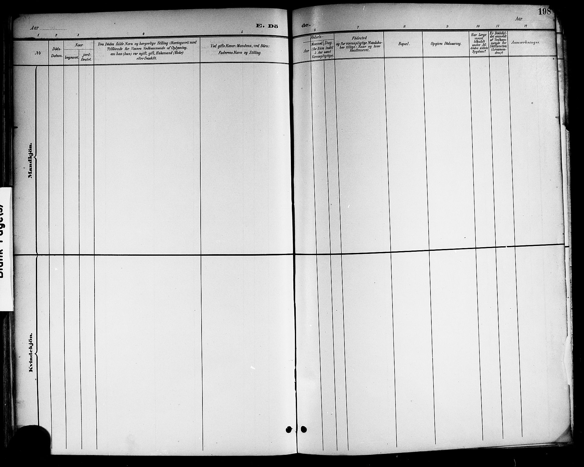 Drangedal kirkebøker, SAKO/A-258/G/Gb/L0002: Parish register (copy) no. II 2, 1895-1918, p. 198