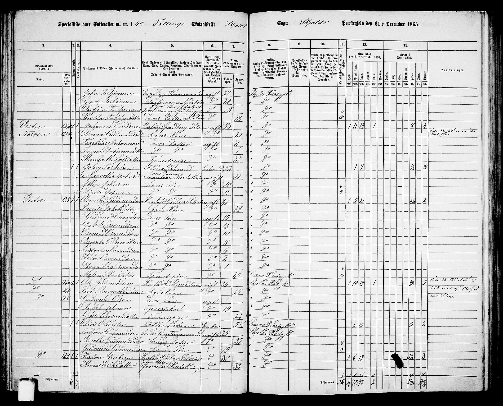 RA, 1865 census for Skjold, 1865, p. 59