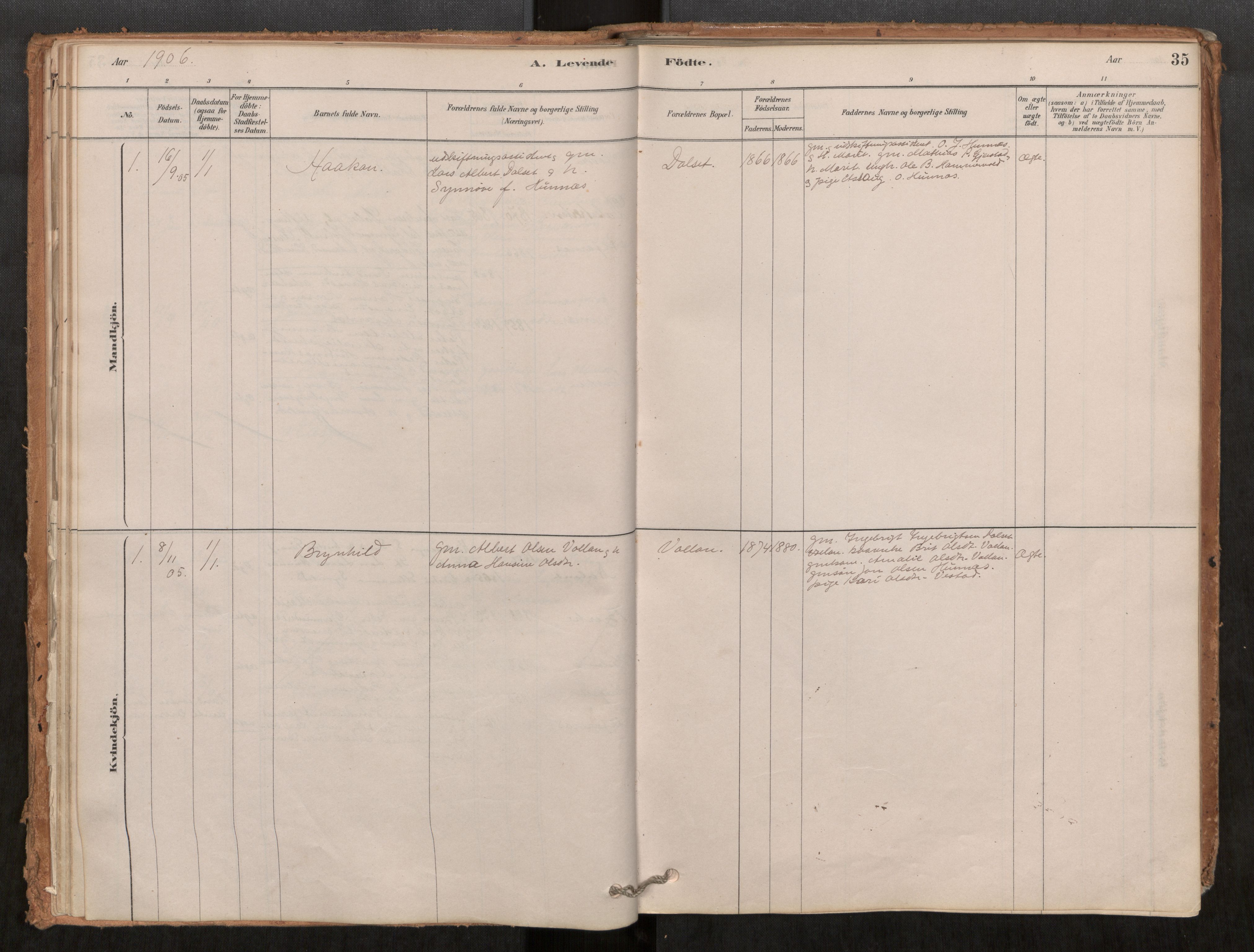 Ministerialprotokoller, klokkerbøker og fødselsregistre - Møre og Romsdal, AV/SAT-A-1454/548/L0615: Parish register (official) no. 548A02, 1878-1906, p. 35