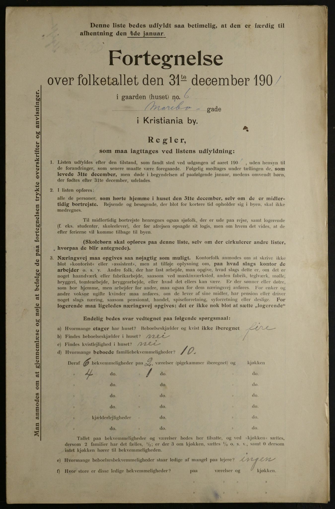 OBA, Municipal Census 1901 for Kristiania, 1901, p. 9318