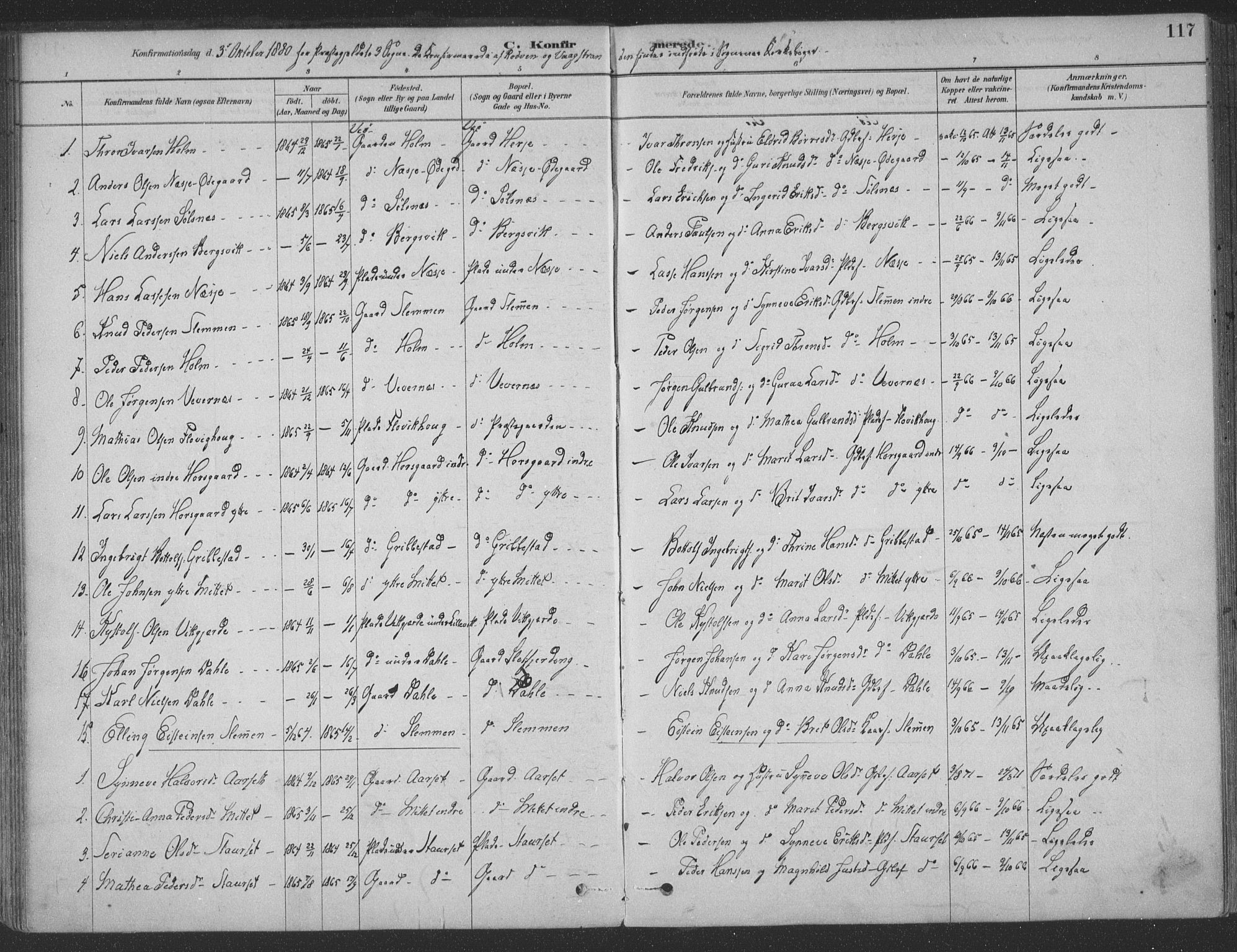 Ministerialprotokoller, klokkerbøker og fødselsregistre - Møre og Romsdal, AV/SAT-A-1454/547/L0604: Parish register (official) no. 547A06, 1878-1906, p. 117