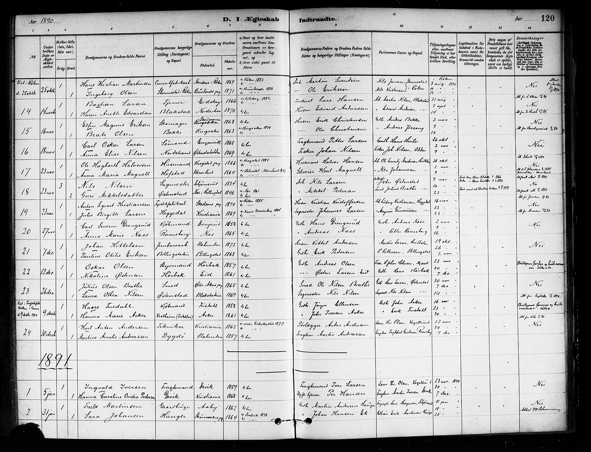 Asker prestekontor Kirkebøker, SAO/A-10256a/F/Fa/L0014: Parish register (official) no. I 14, 1879-1900, p. 120