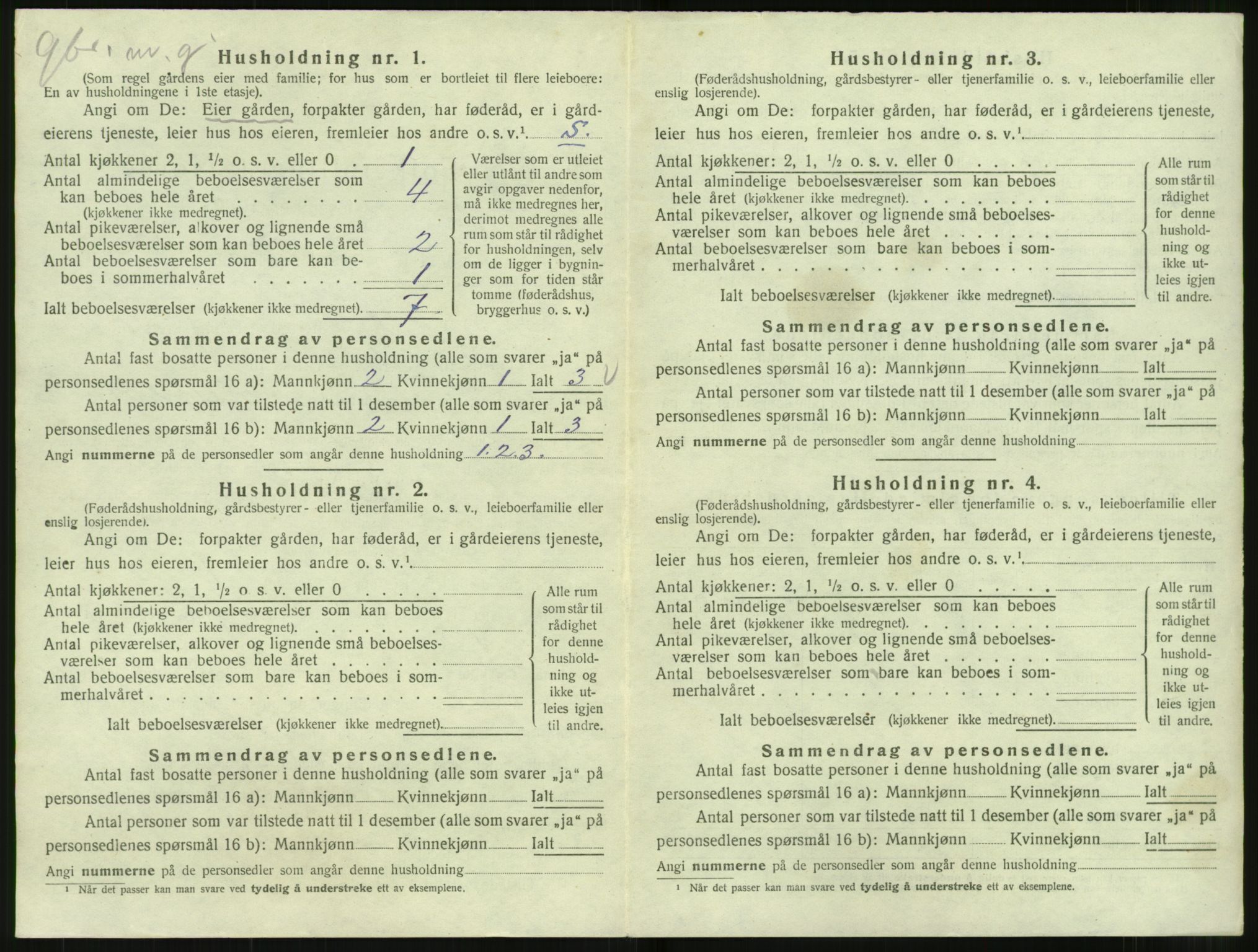 SAT, 1920 census for Norddal, 1920, p. 466